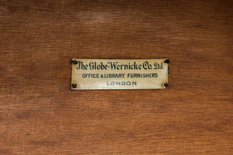 Early 20th Century English Oak Globe Wernicke Bookcase For Sale at 1stdibs