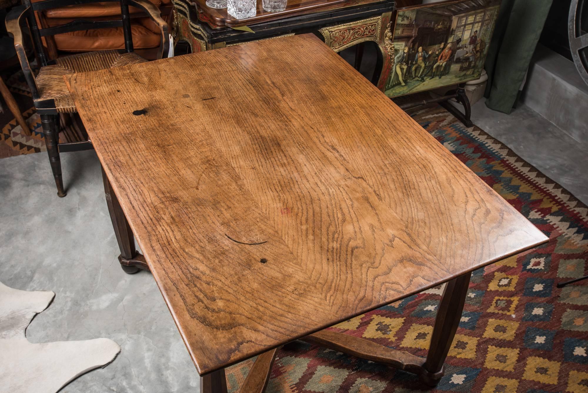 Arts and Crafts 19th Century Oak Hall or Dining Table For Sale