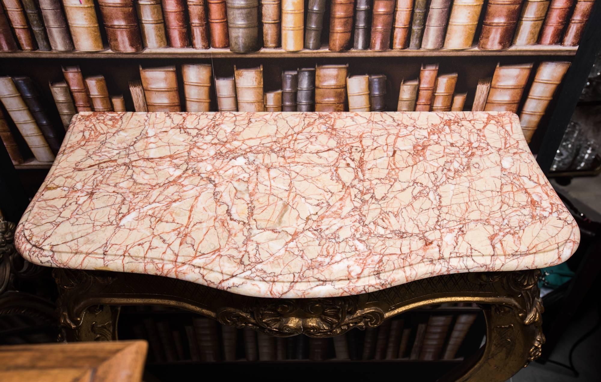 Louis XV 19th Century Marble-Topped Console For Sale