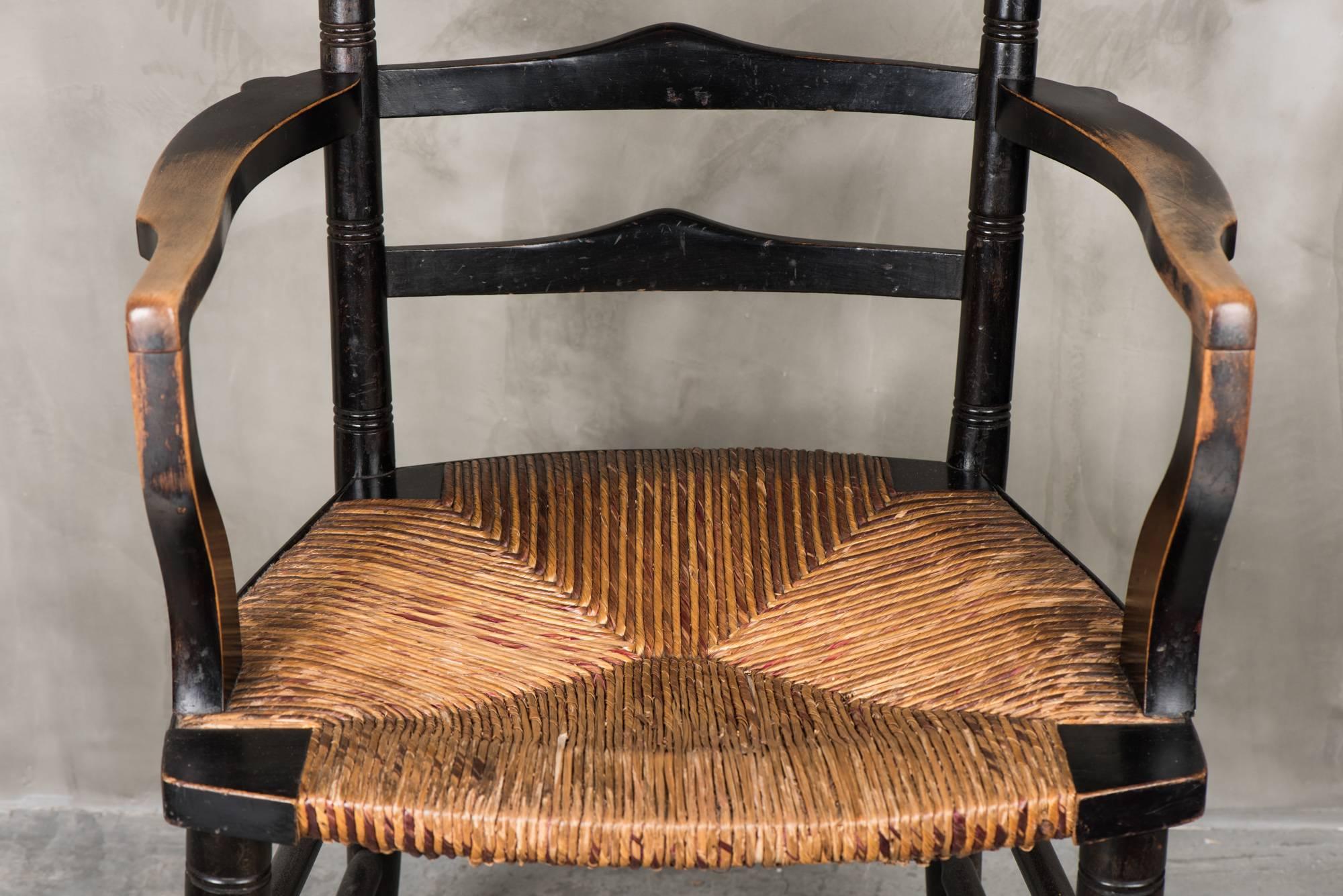 English 19th Century Liberty Ladder-Back Armchair For Sale