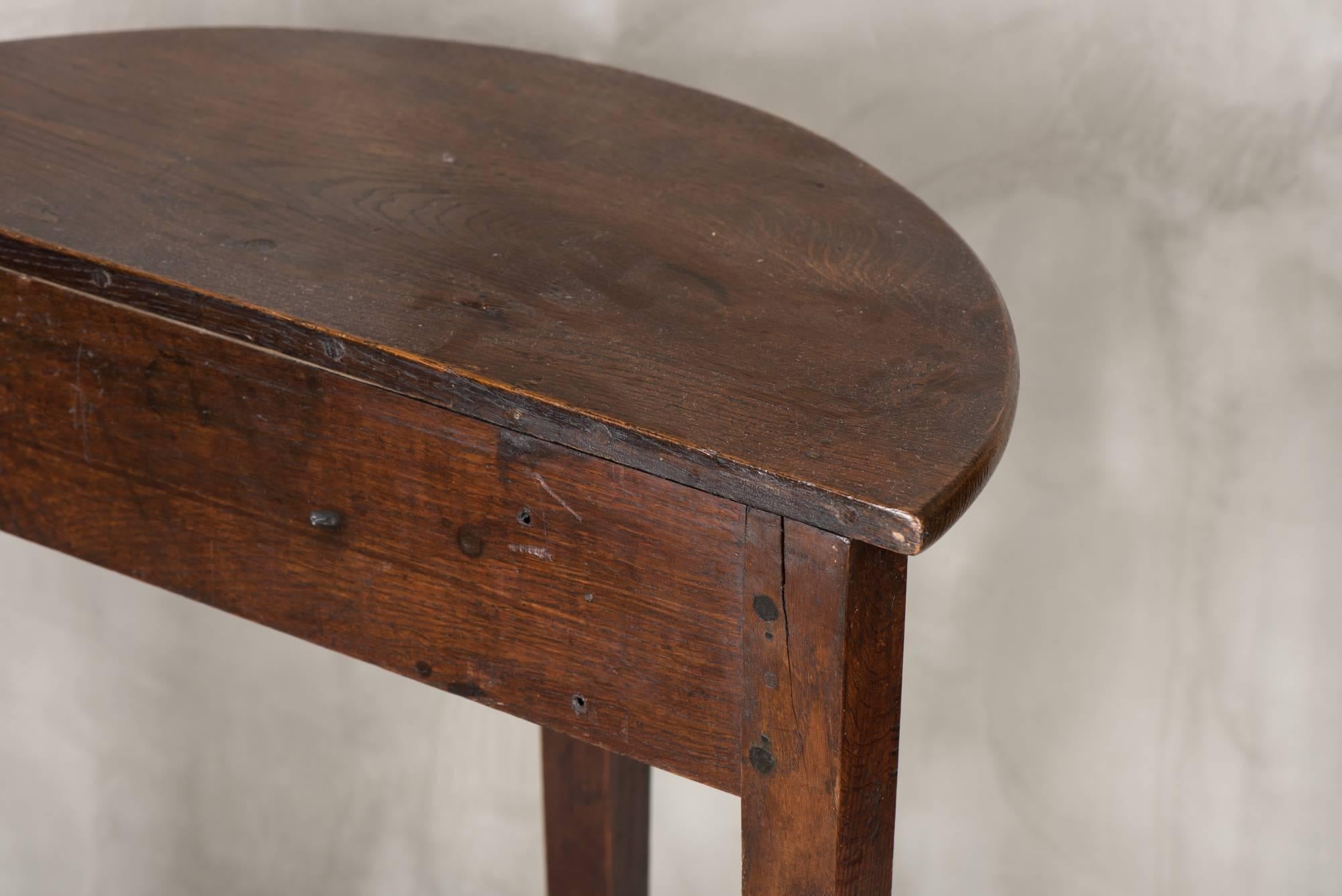 English Pair of 19th Century Demilune Tables, England