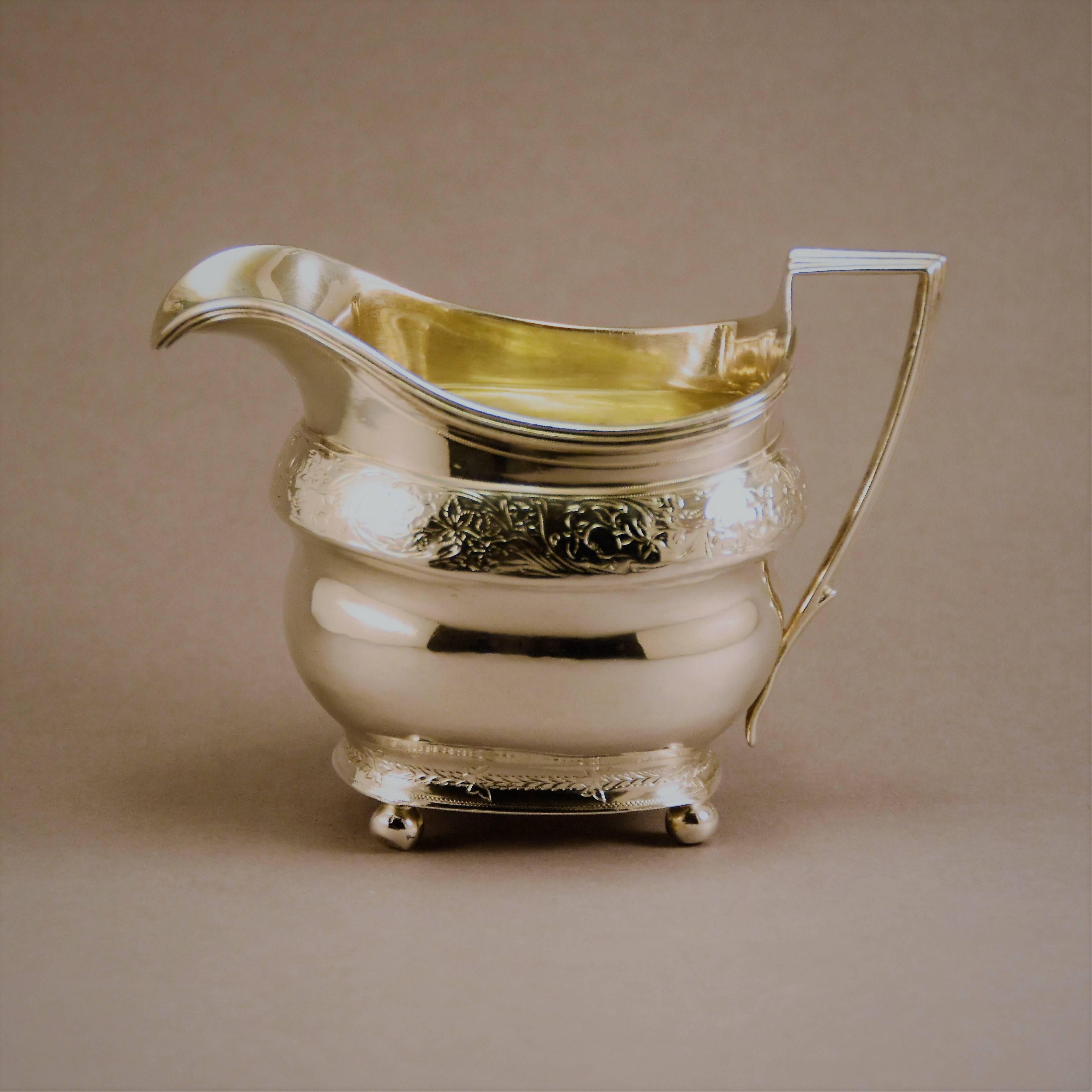George III Sterling Silver Tea Set, London, 1805 In Good Condition In Sheung Wan, HK