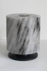 Round Table Lamp in Marble