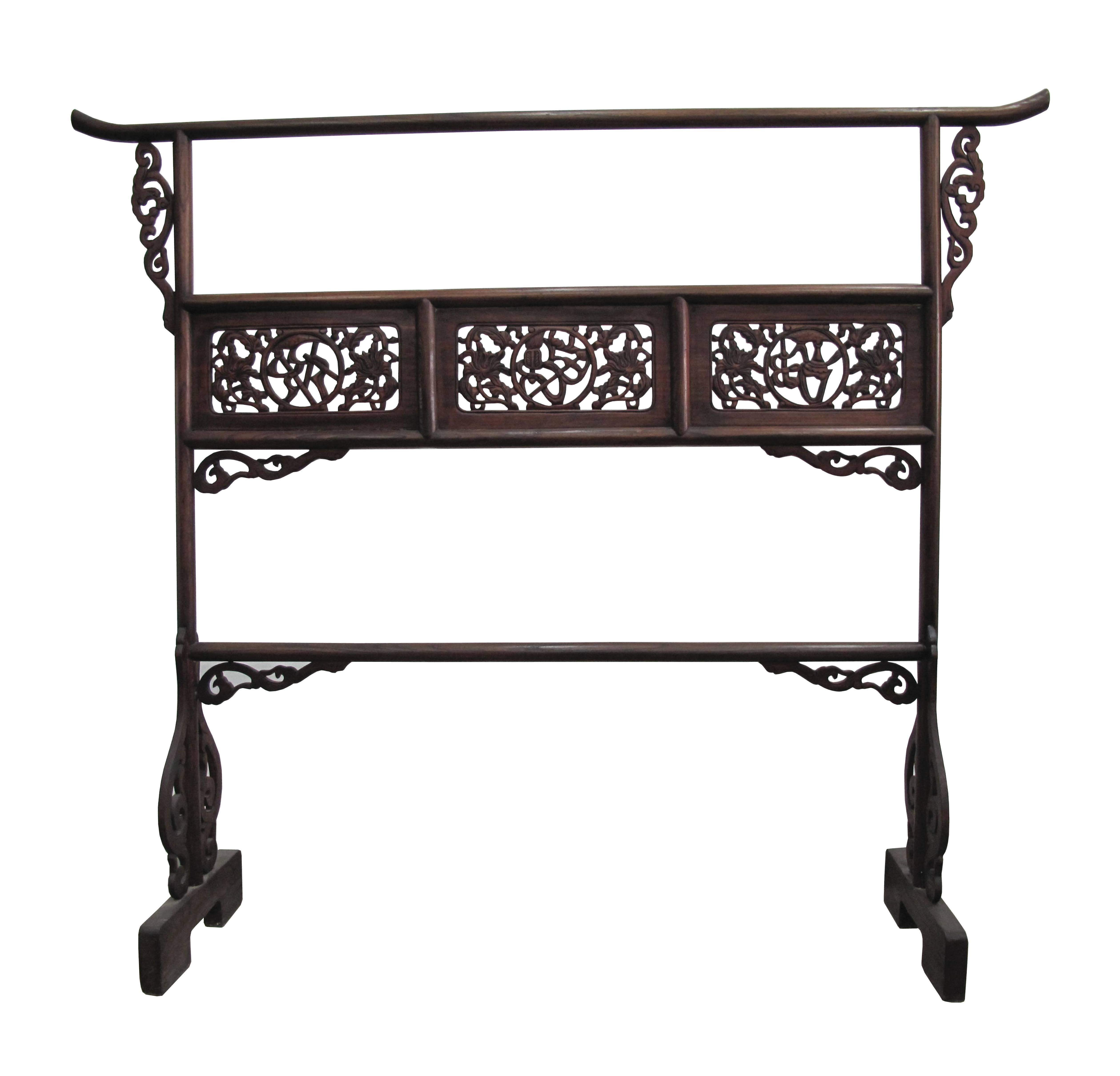 19th Century Chinese Elmwood Clothes Rack For Sale