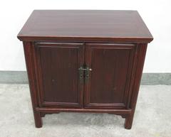 Early 19th Century Chinese Round Corner Lacquer Side Chest