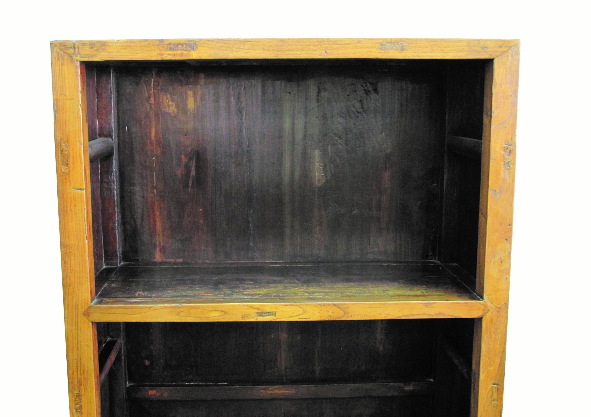 19th Century Chinese Elmwood Book Shelf For Sale 1