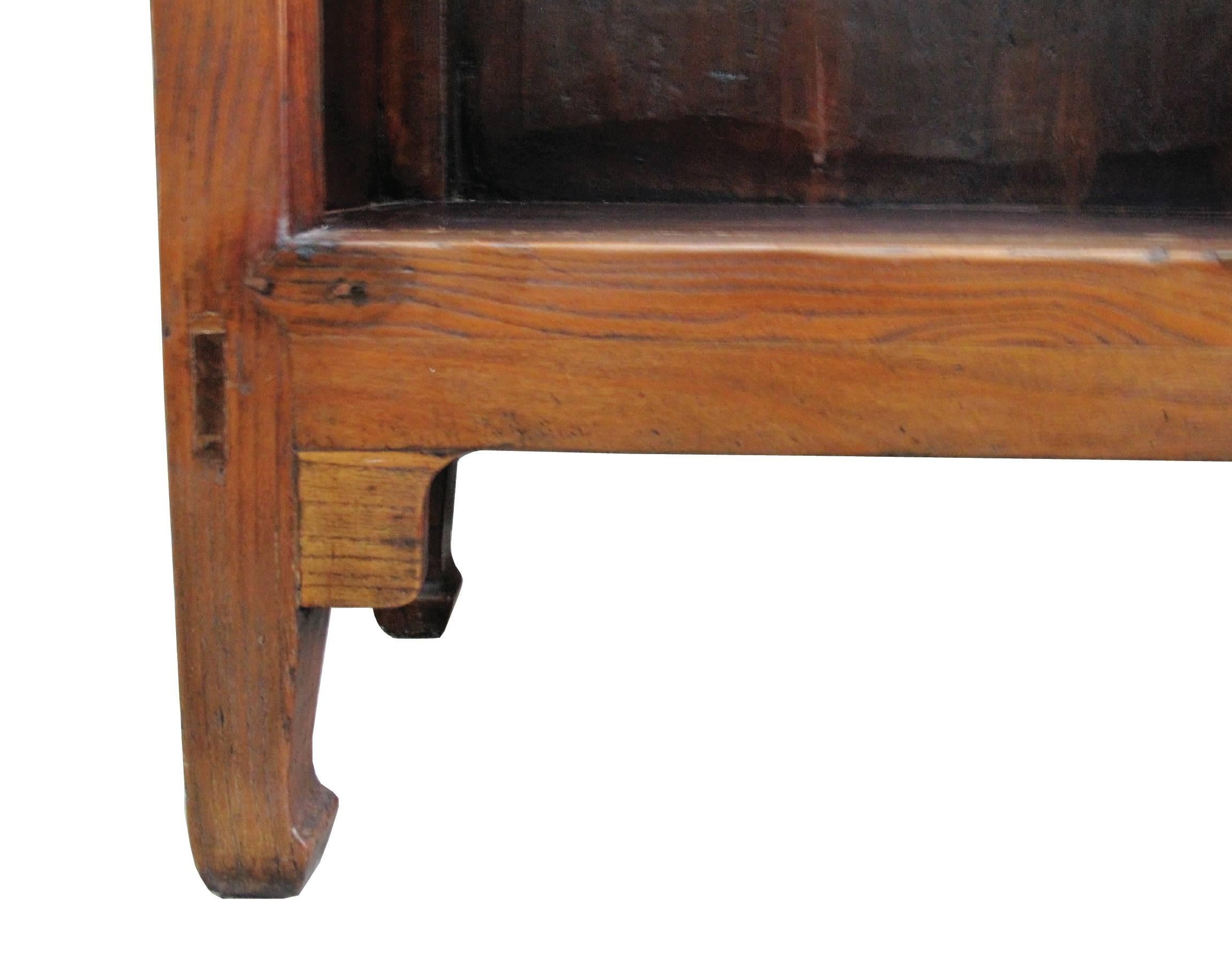 19th Century Chinese Elmwood Book Shelf For Sale 2
