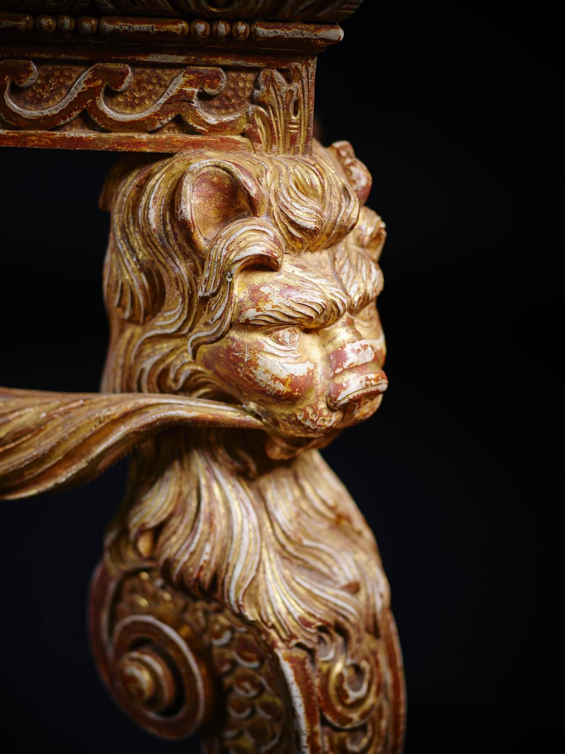 Palladian Important George II Giltwood Side Table in the Manner of Henry Flitcroft
