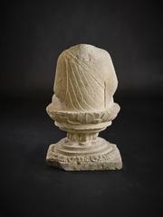 Rare Tang Period Carved Marble Seated Buddha