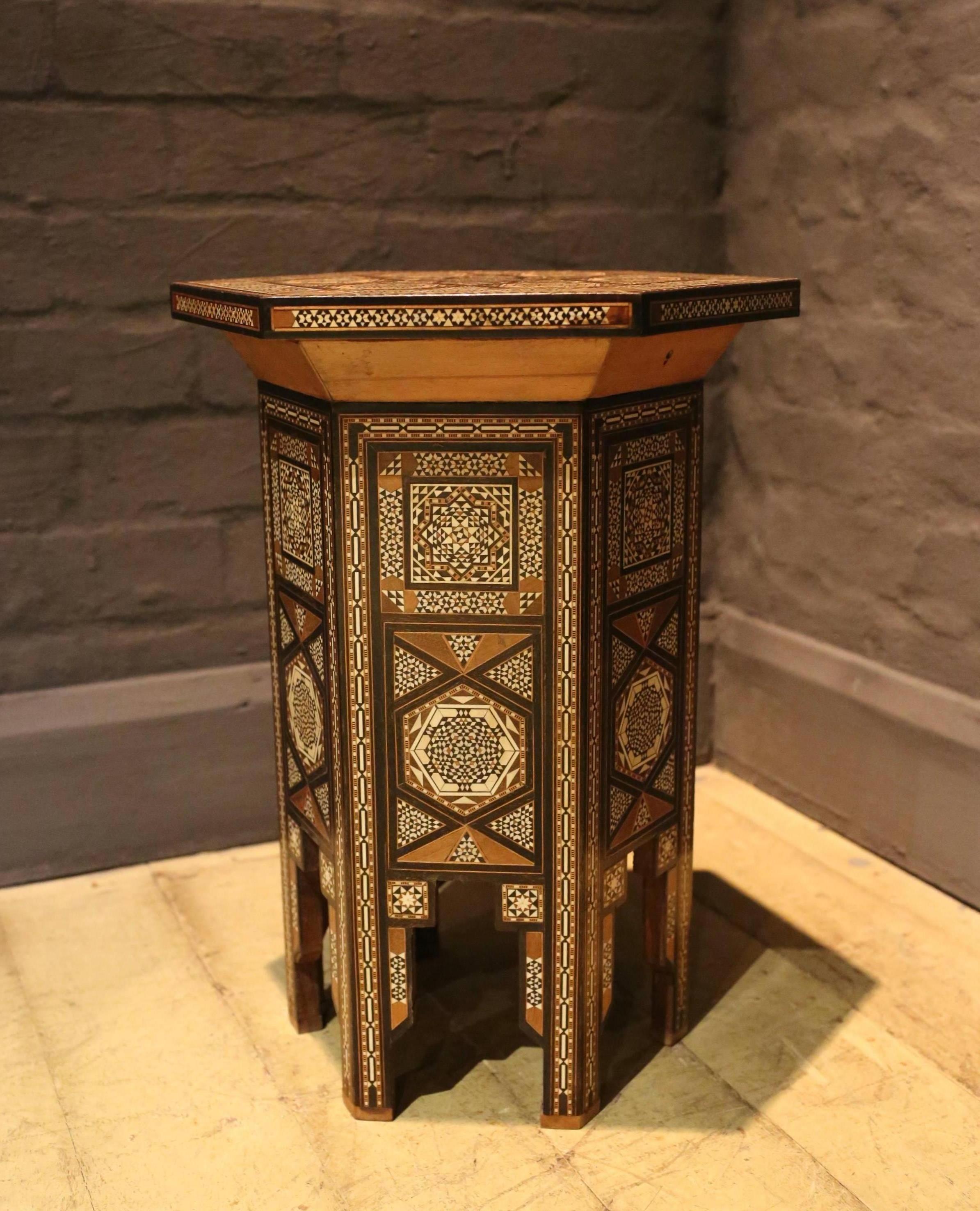 Early 20th Century Syrian Hexagonal Occasional Table 3