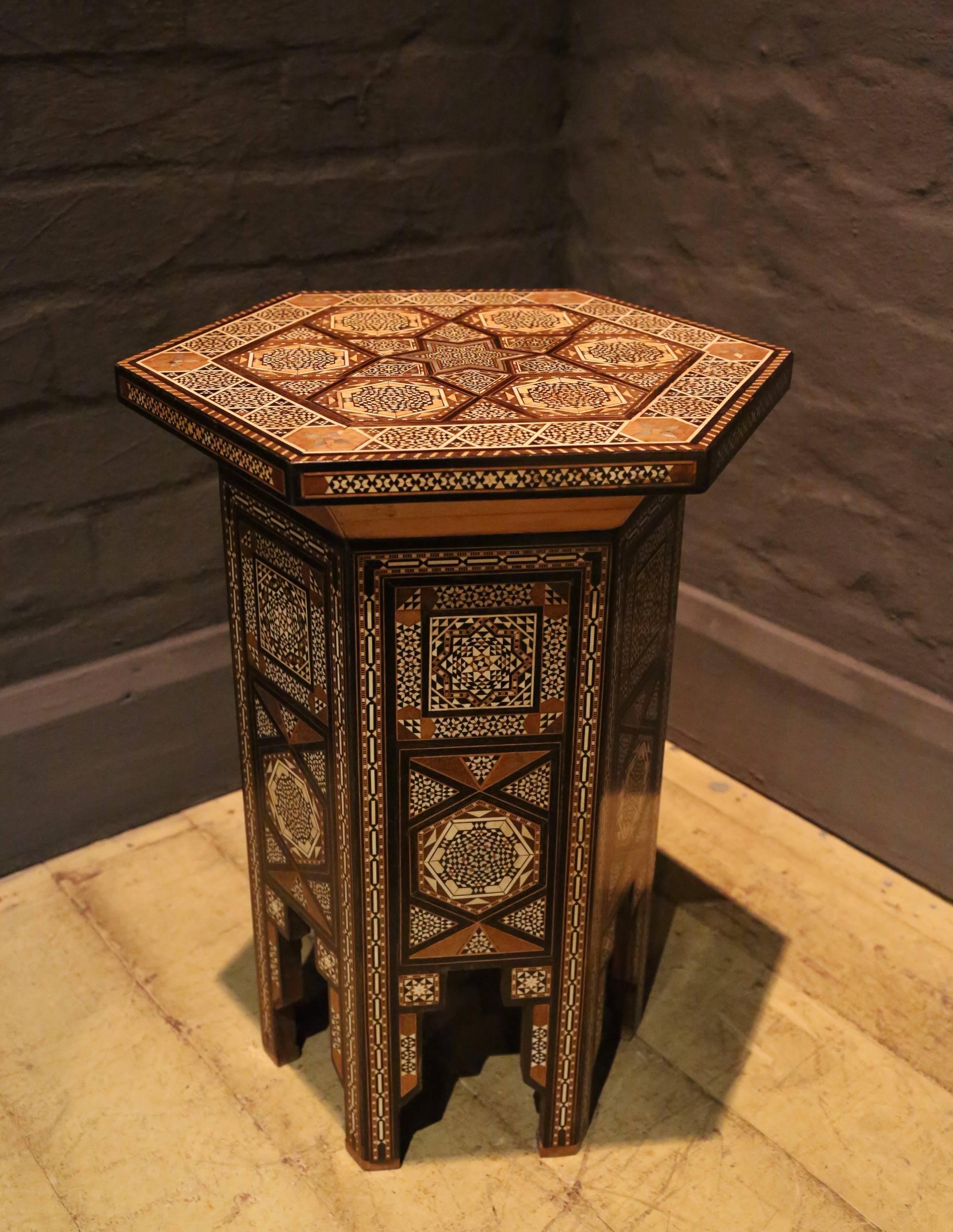 Early 20th Century Syrian Hexagonal Occasional Table 4