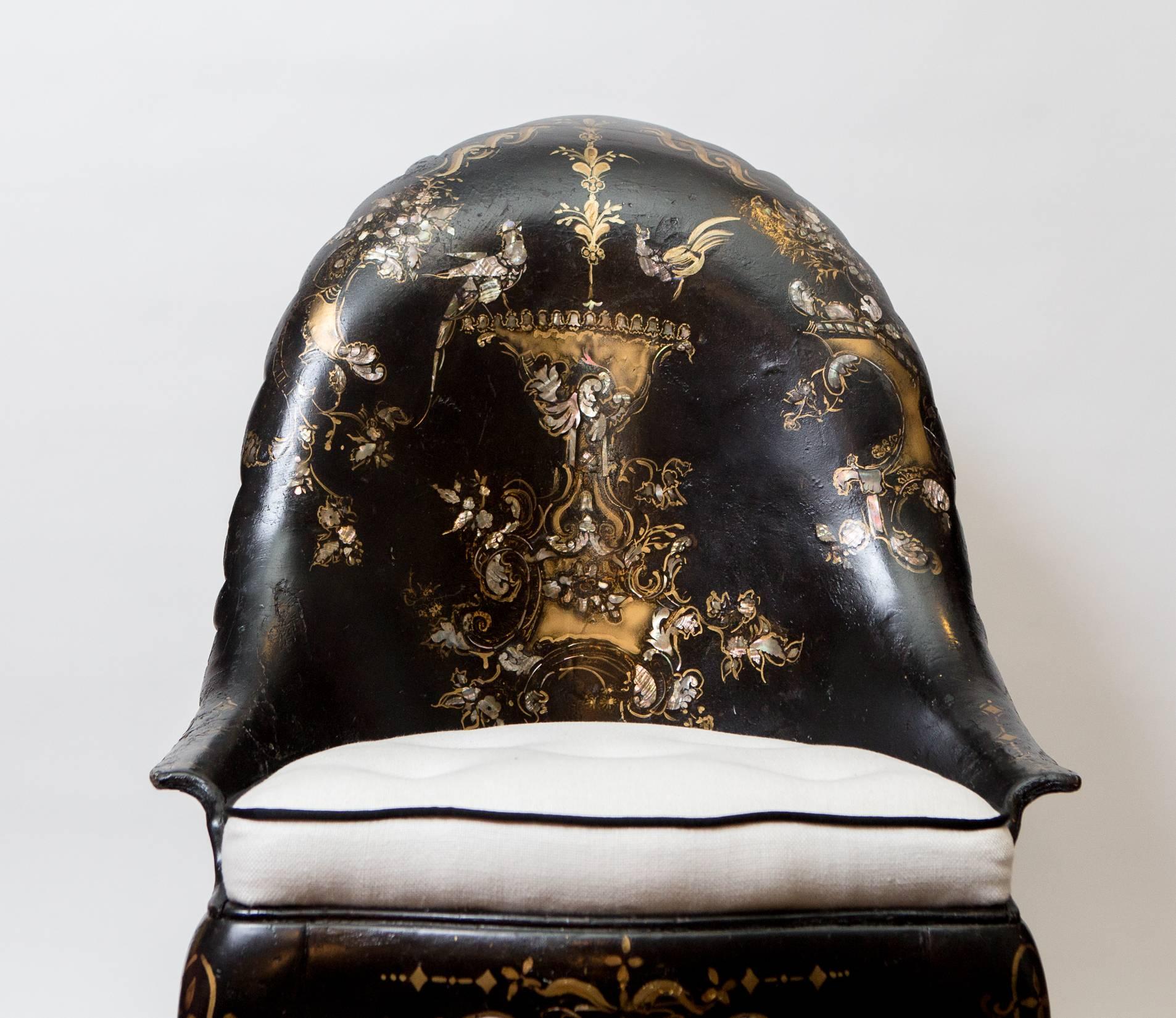 19th Century Papier Mâché Chair at 1stDibs
