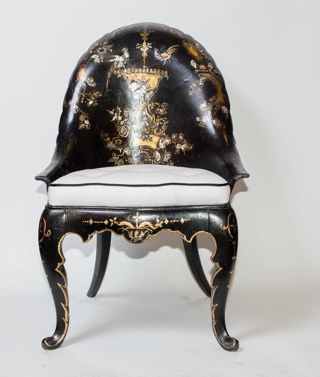 19th Century Papier Mâché Chair at 1stDibs