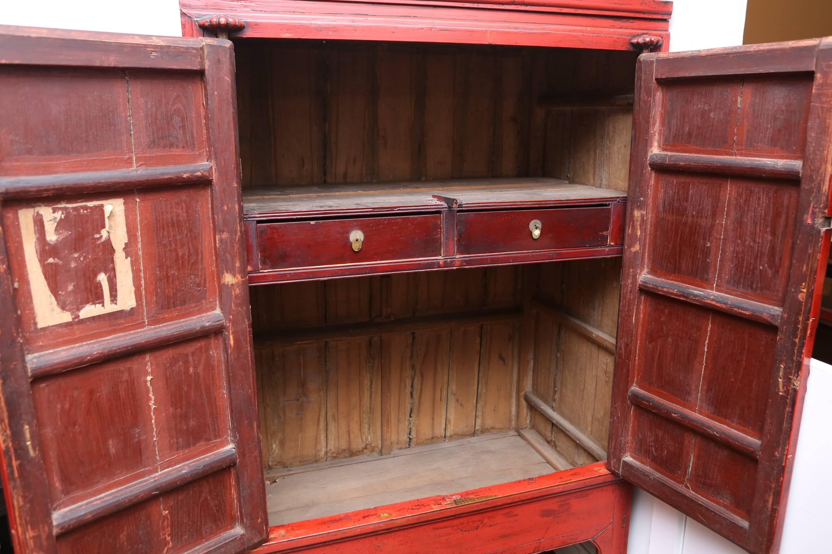 Lacquered Chinese 19th Century Lacquer Armoire