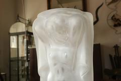 Vase Art déco tchèque avec nus féminins