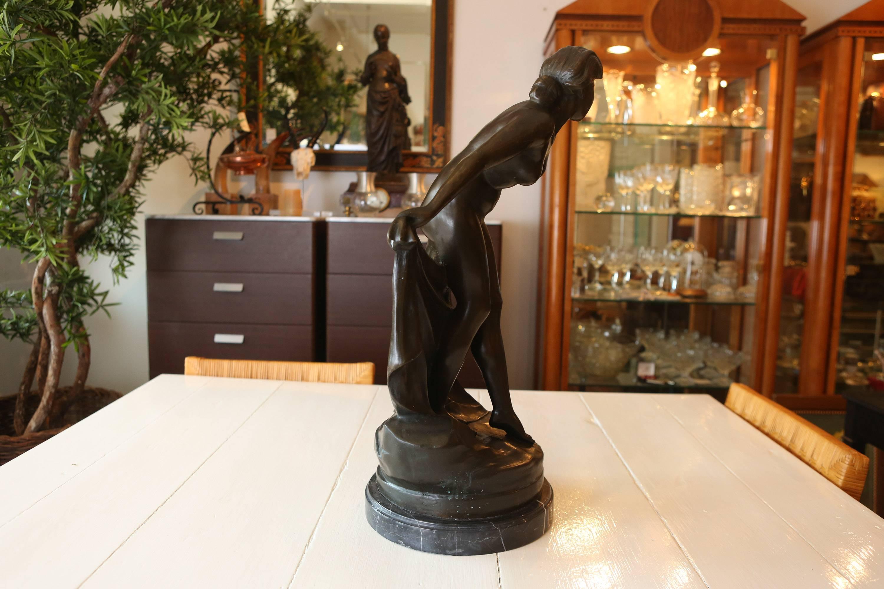 20th Century Nude Female Bronze Sculpture
