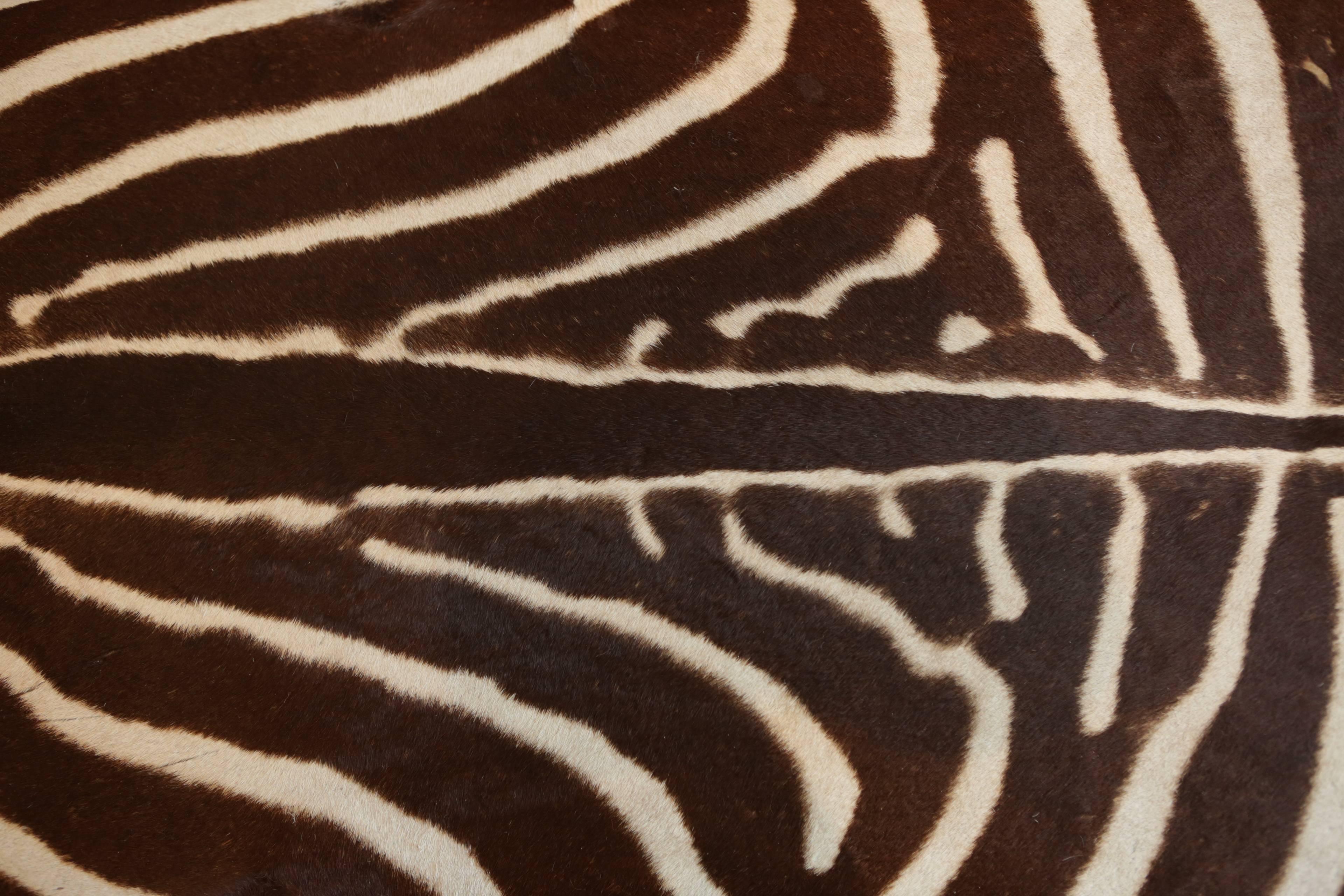 zebra skin ottoman
