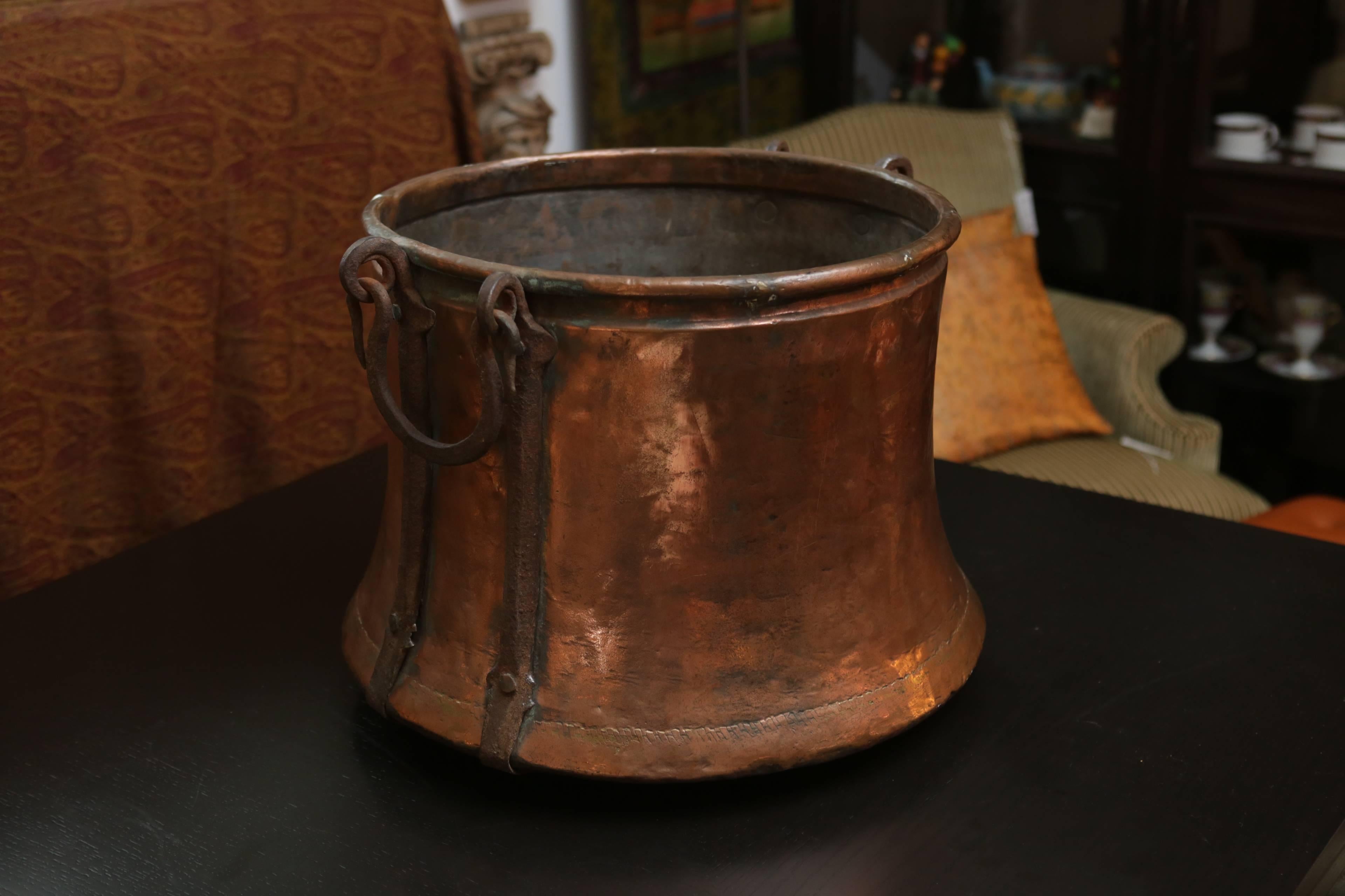 copper wood bucket