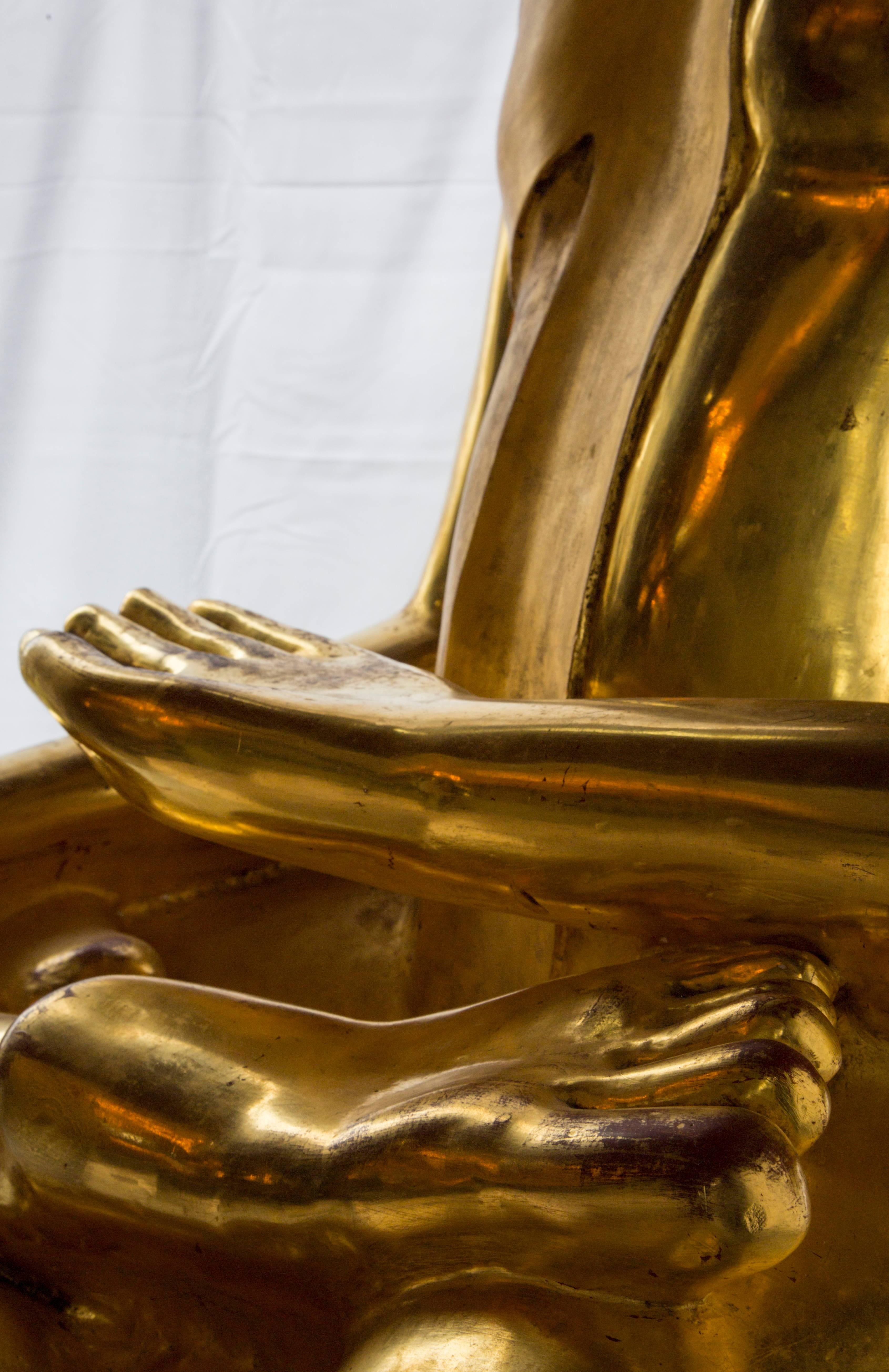 24k Gold 24-Karat Gold Leaf Healing Buddha Statue
