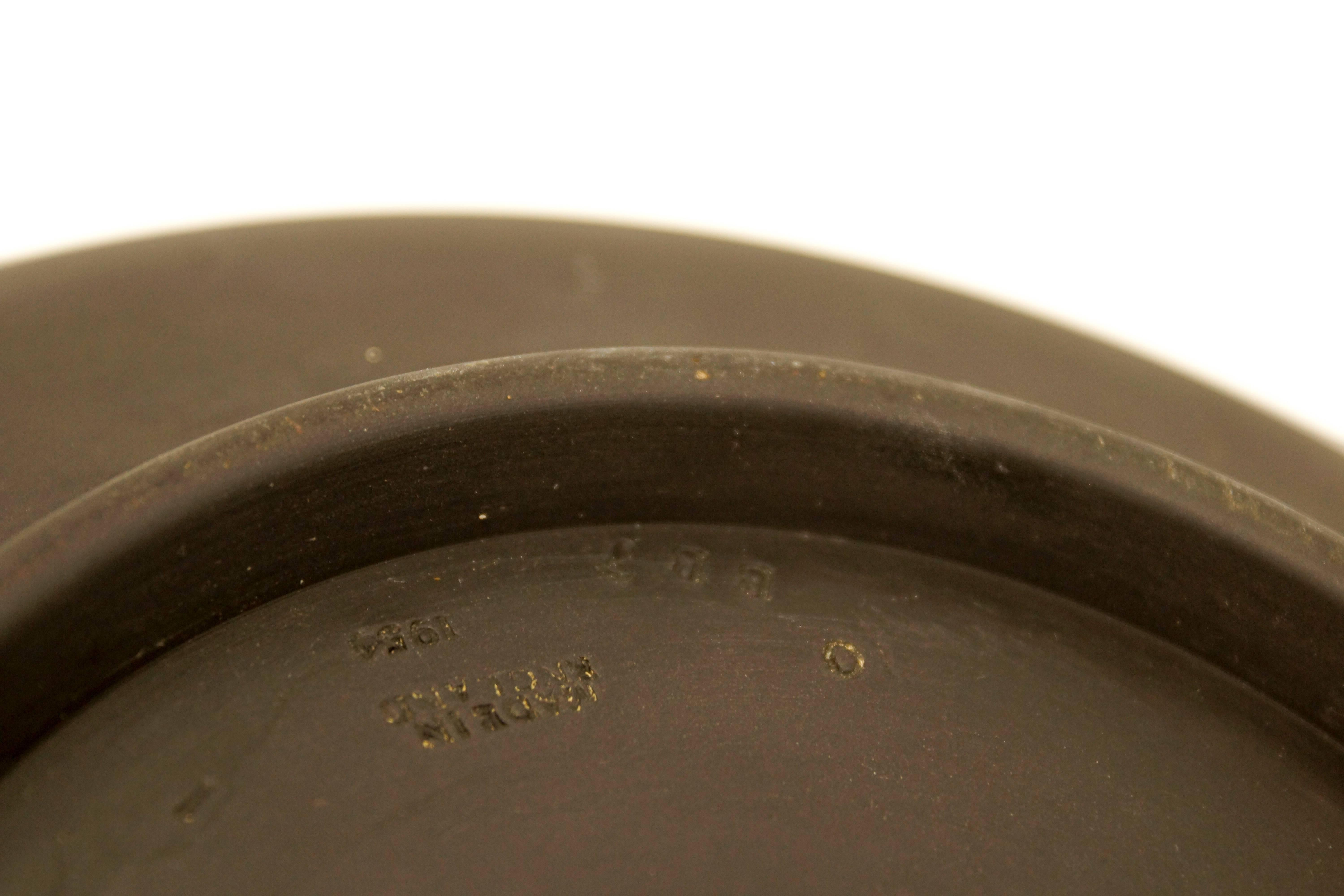 Signed 1954 black Wedgewood basalt bowl.