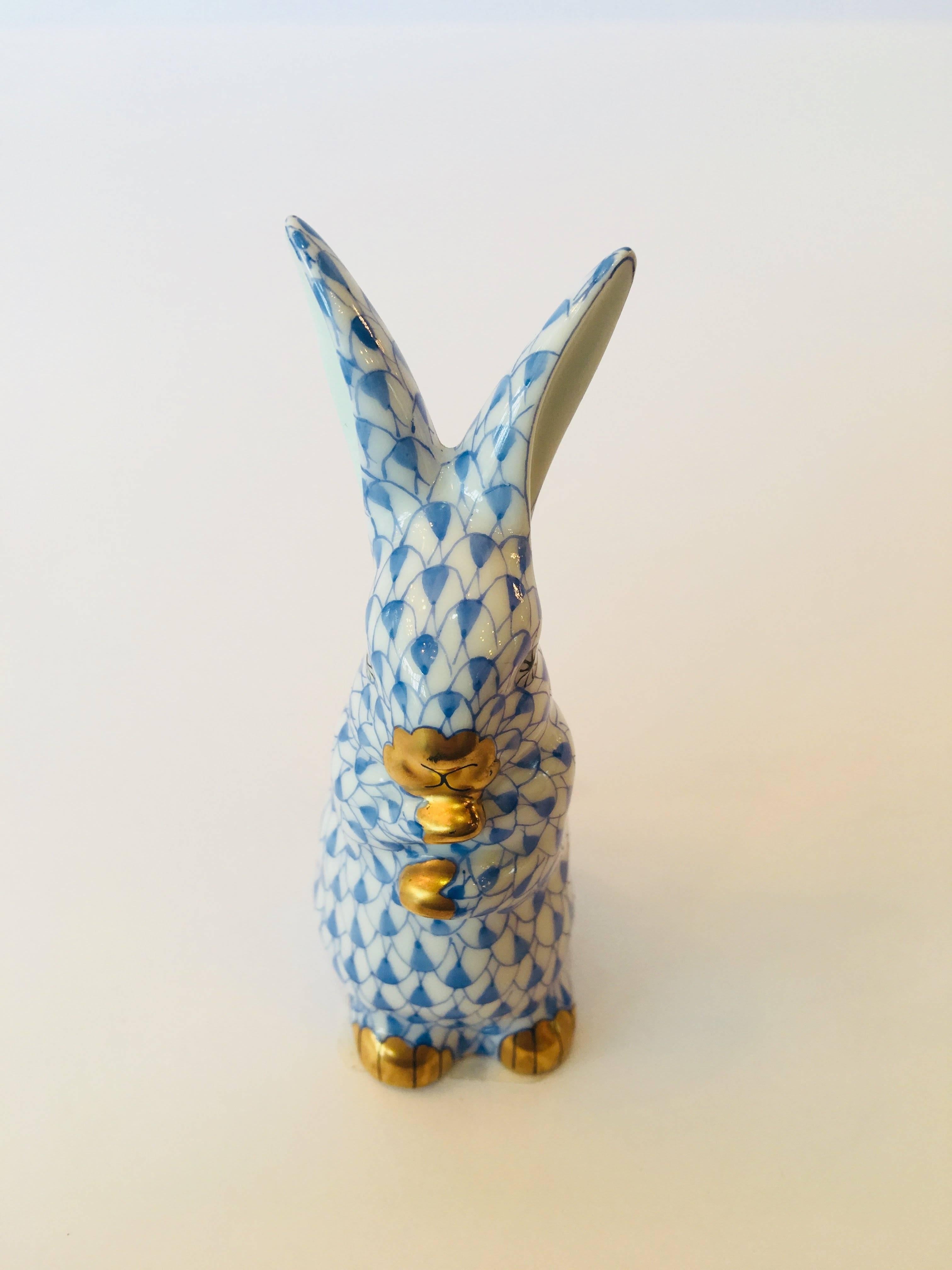 Herend Porcelain Rabbit In Excellent Condition In Bridgehampton, NY