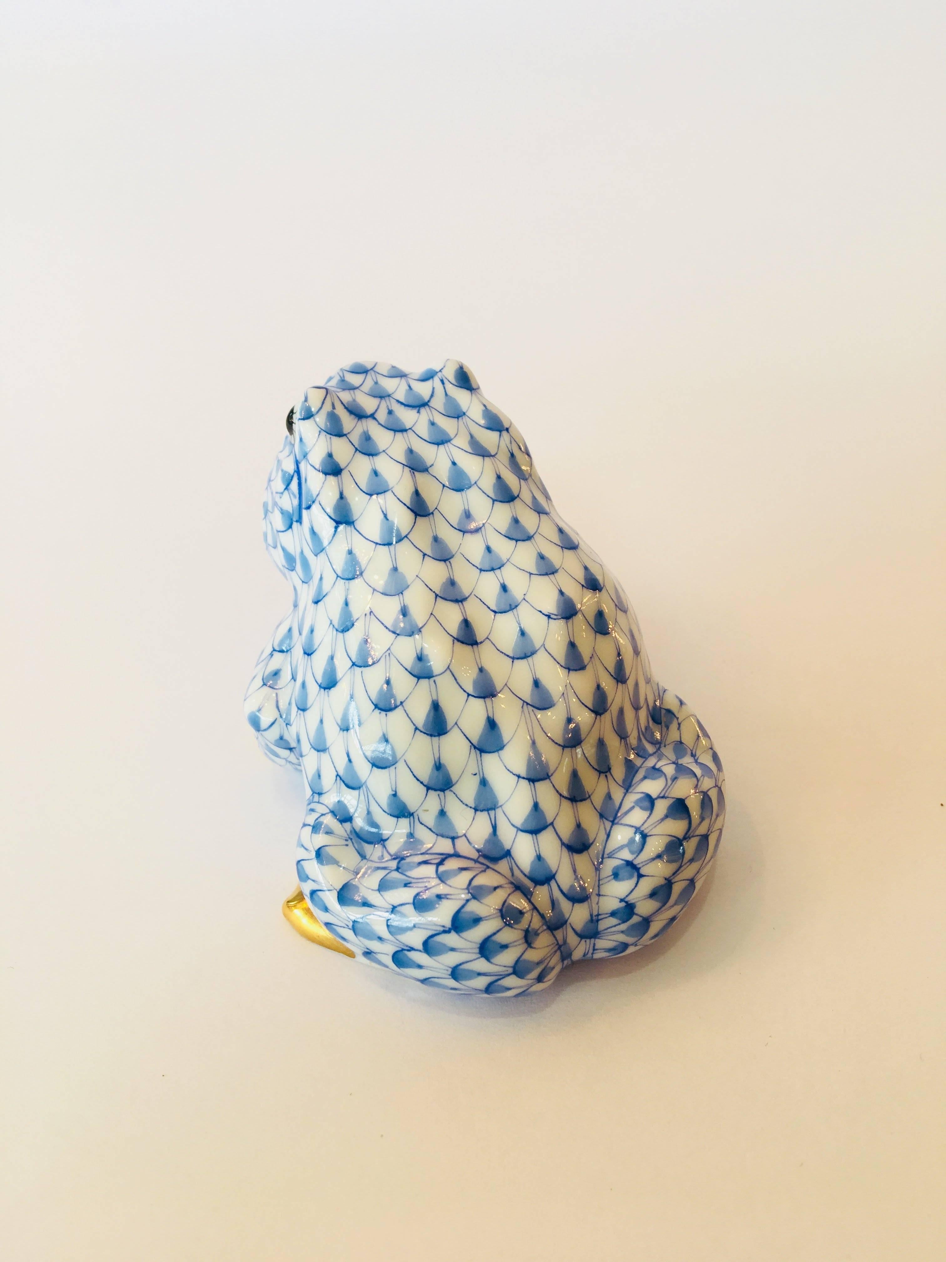Herend Porcelain Frog In Excellent Condition In Bridgehampton, NY