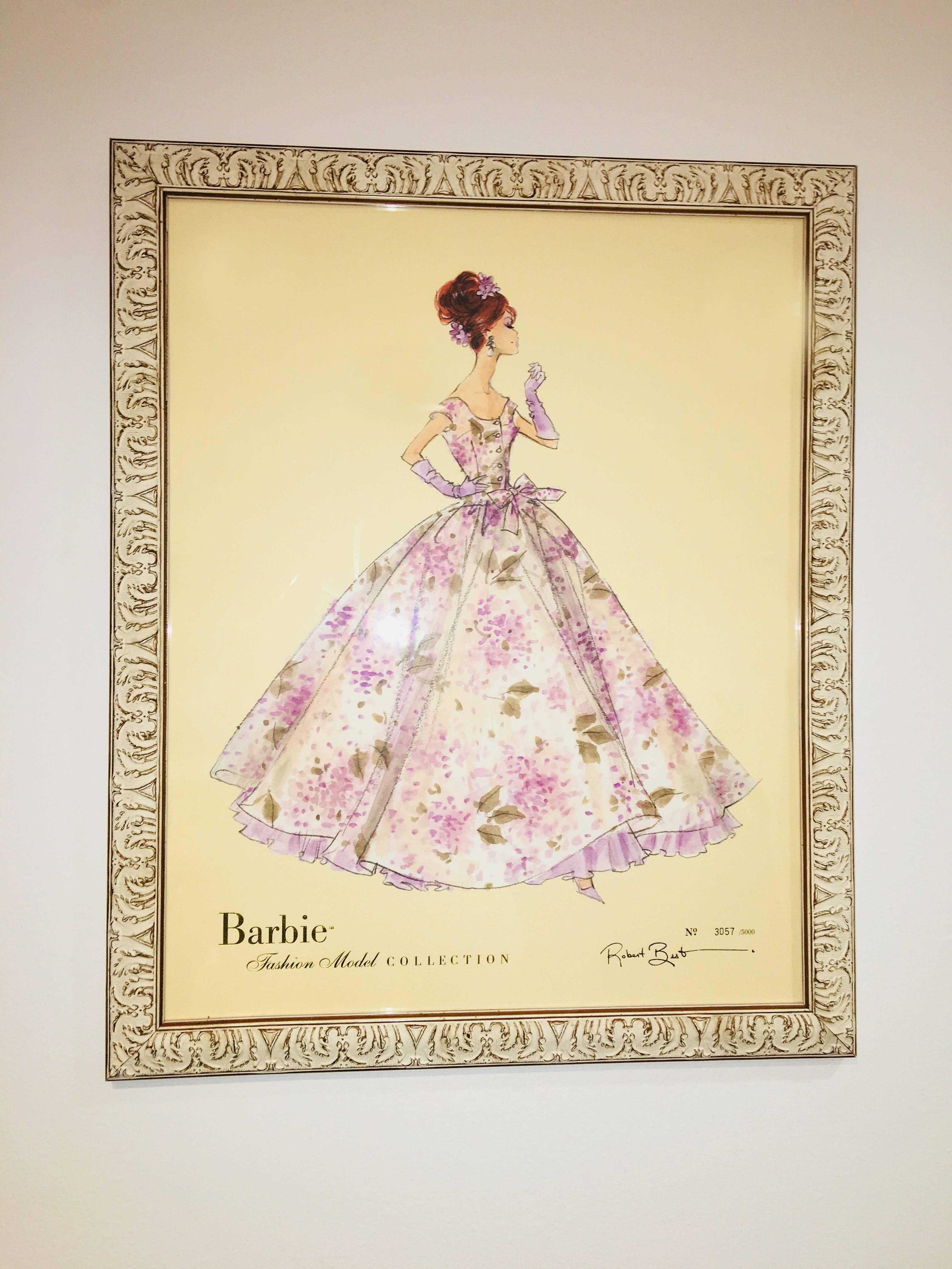 Contemporary Robert Best Framed Barbie Collection, Set of Four