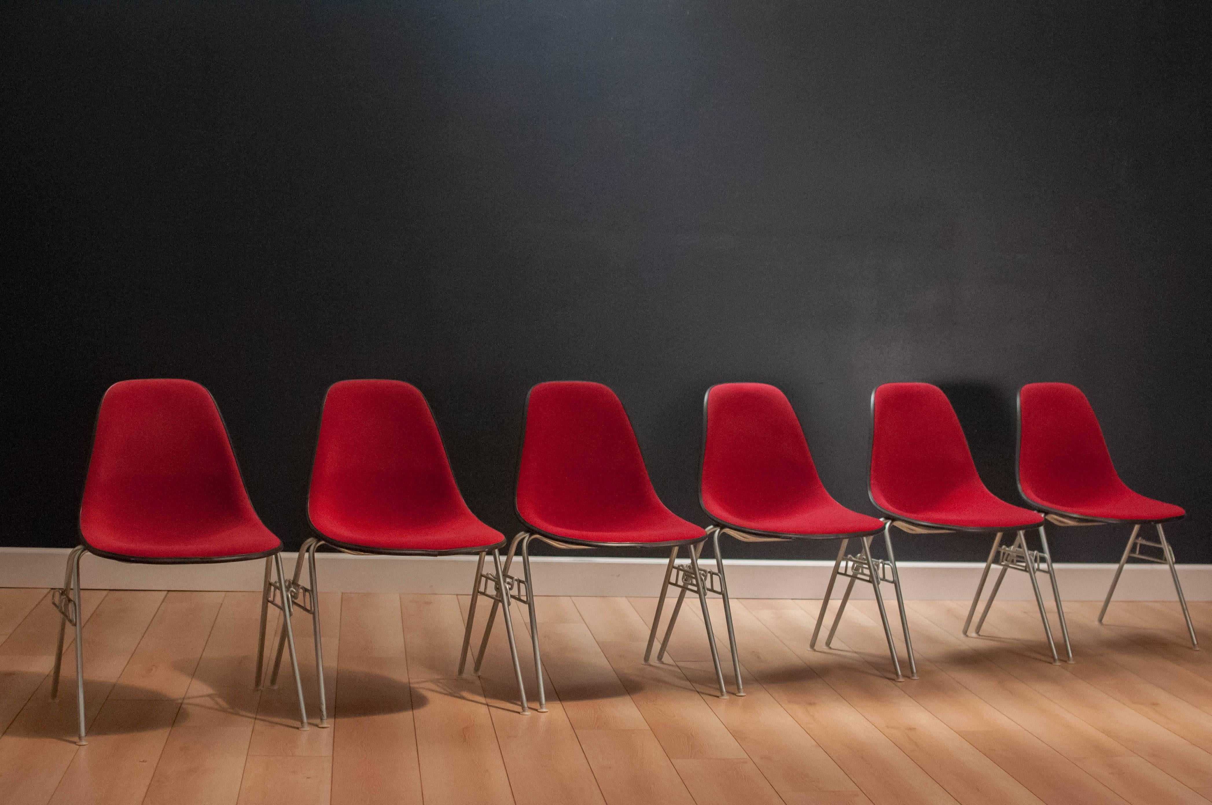 eames stackable chairs