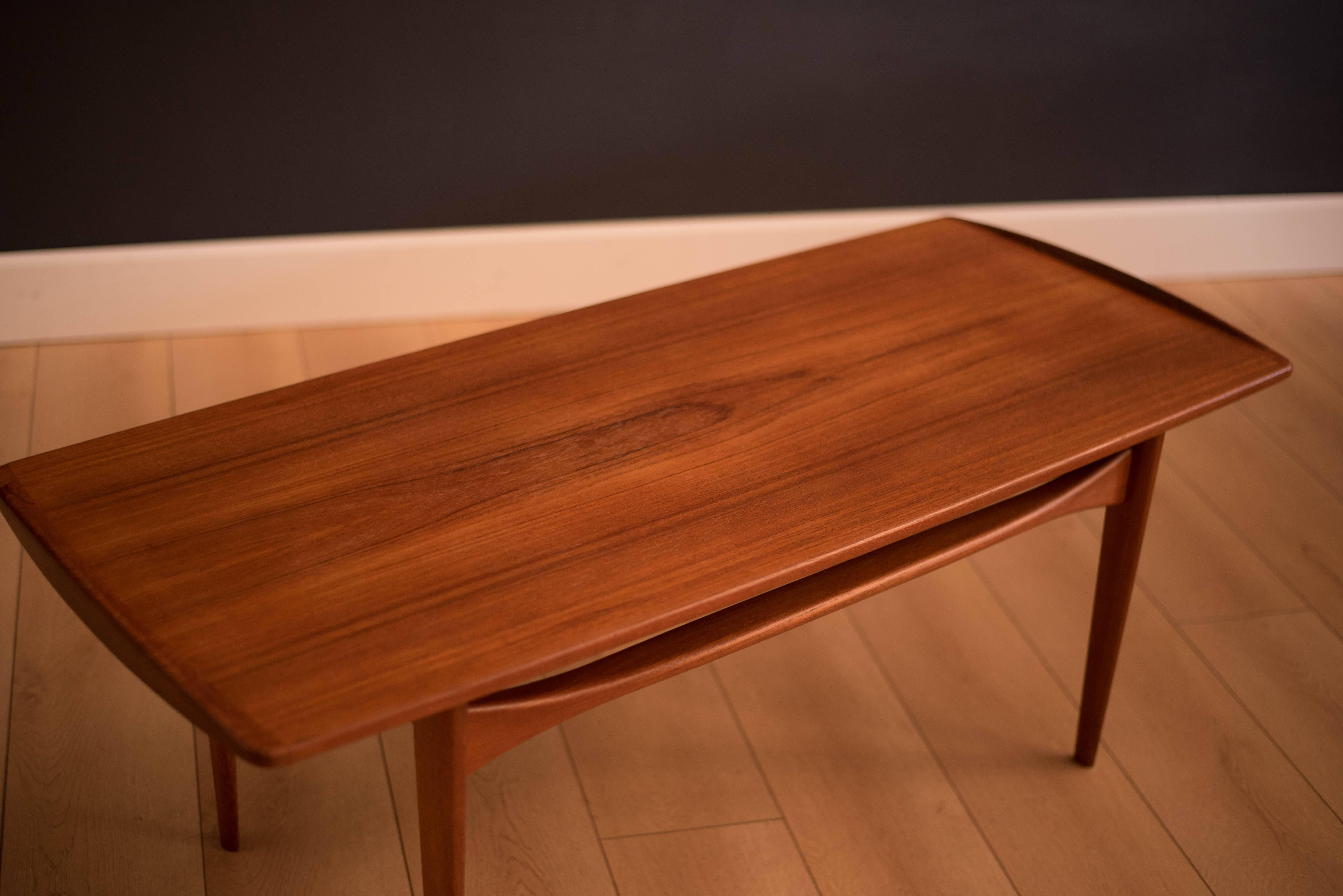 Danish Tove and Edvard Kindt-Larsen Coffee Table In Good Condition In San Jose, CA