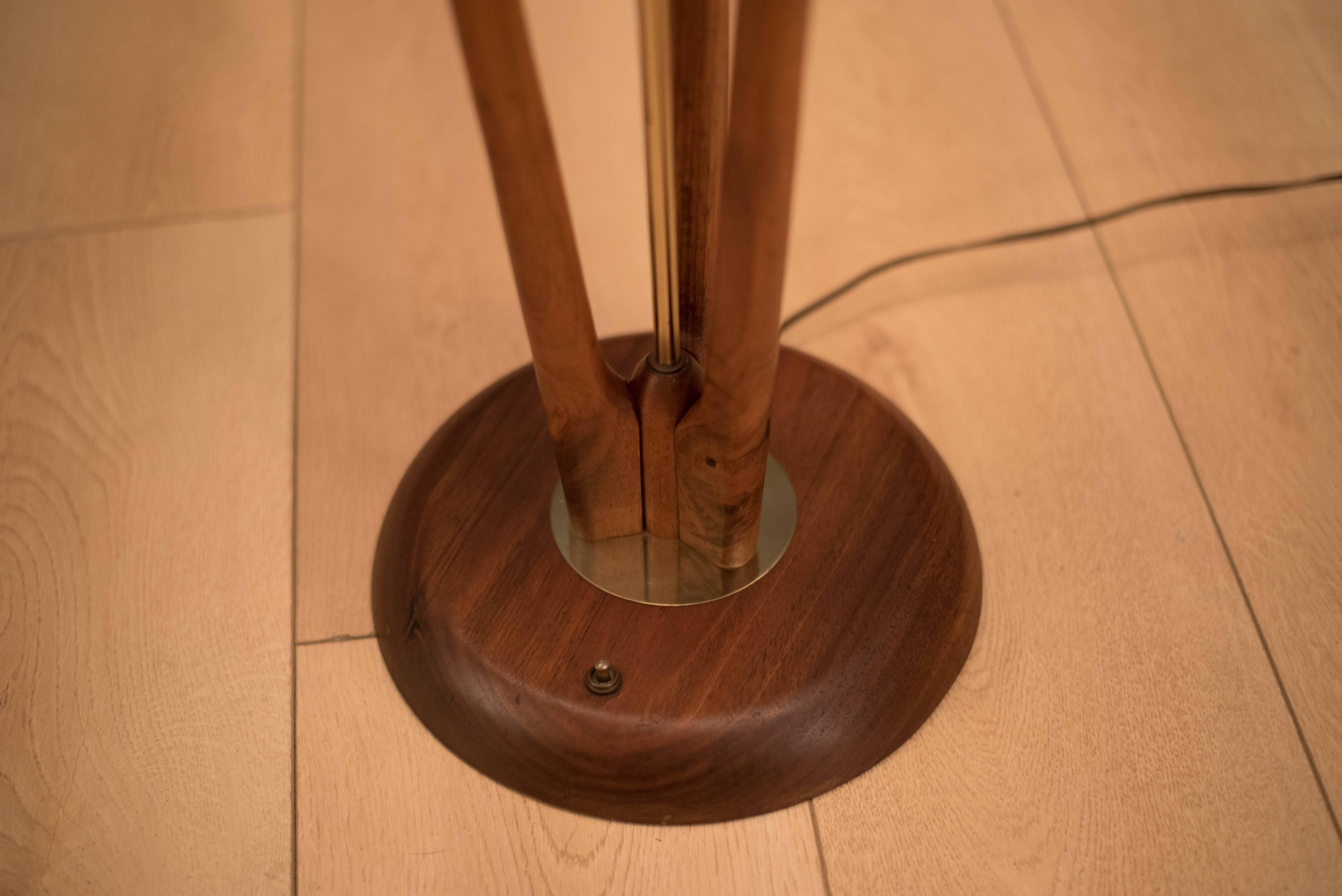 Mid-20th Century Mid-Century Modeline Walnut Floor Lamp