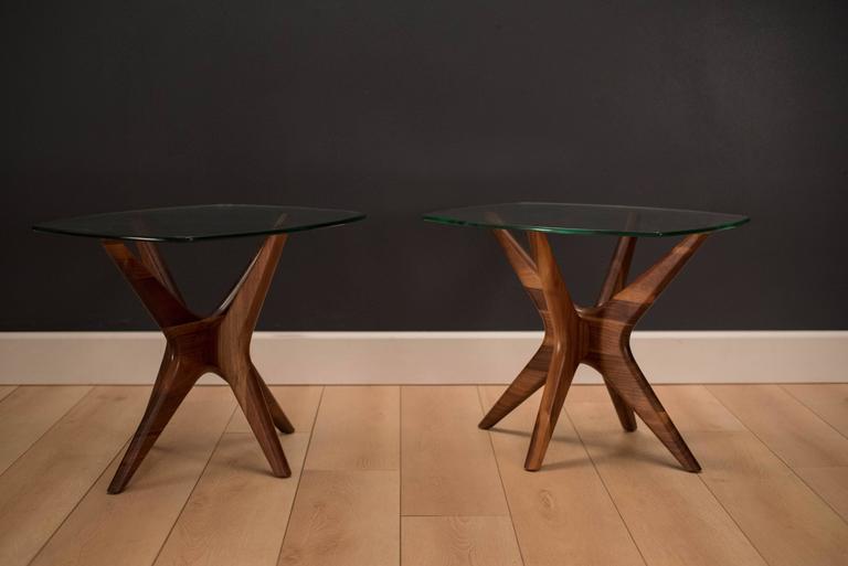 Pair of Adrian Pearsall Walnut Jacks End Tables at 1stDibs