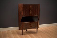 Vintage Danish Rosewood Corner Bar by Gunni Omann