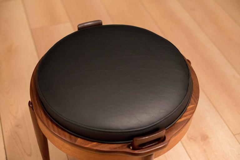 Vintage Scandinavian Teak Reversible Tabletop Stool at 1stDibs