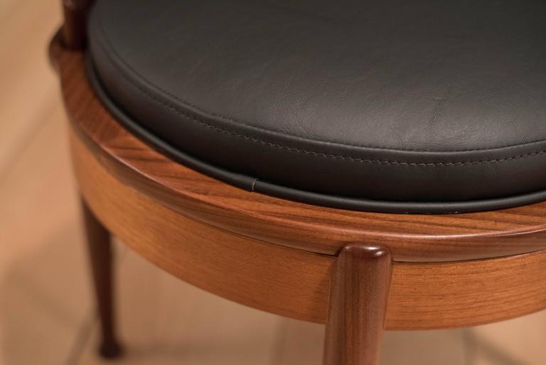 Vintage Scandinavian Teak Reversible Tabletop Stool at 1stDibs