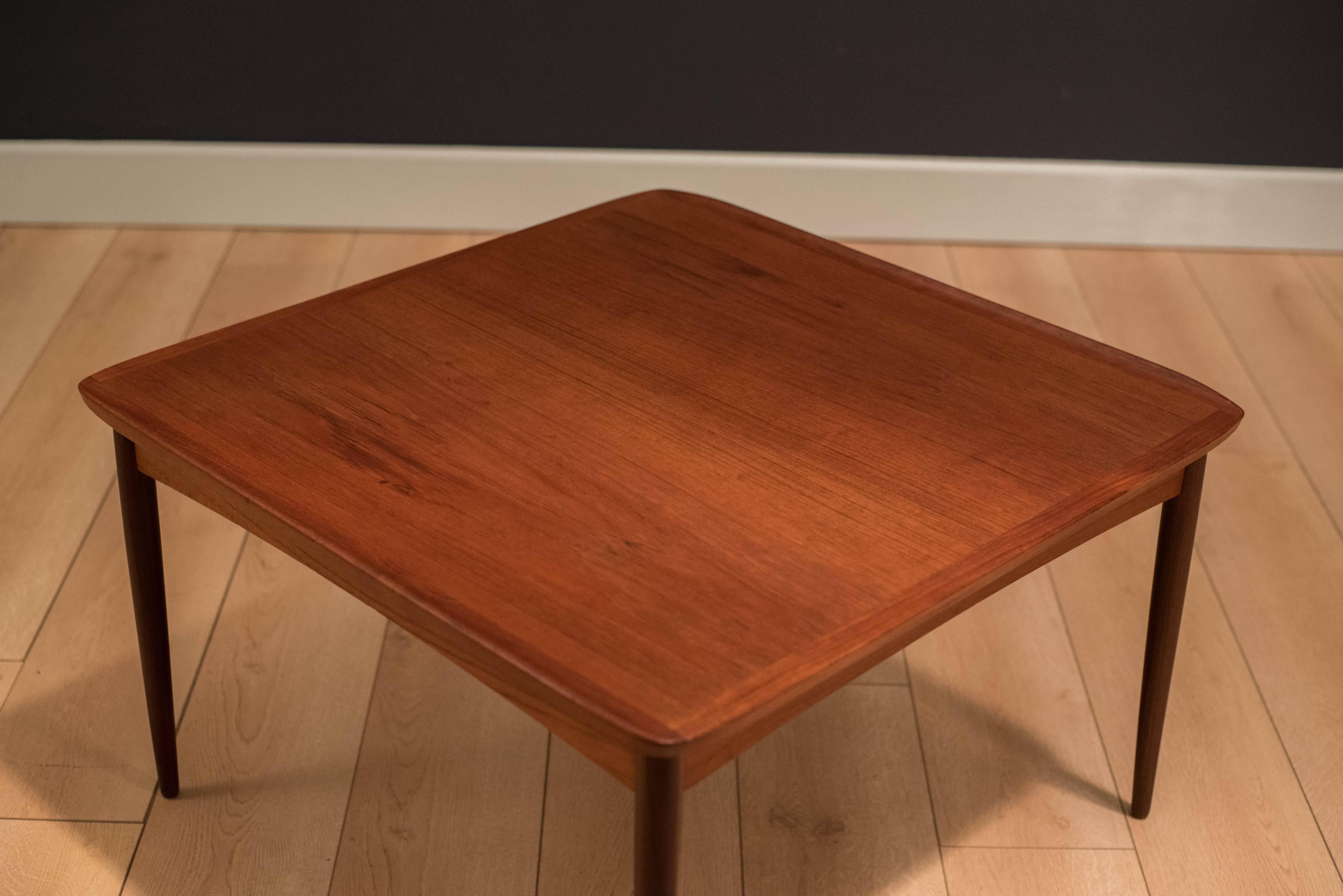 vintage danish teak coffee table