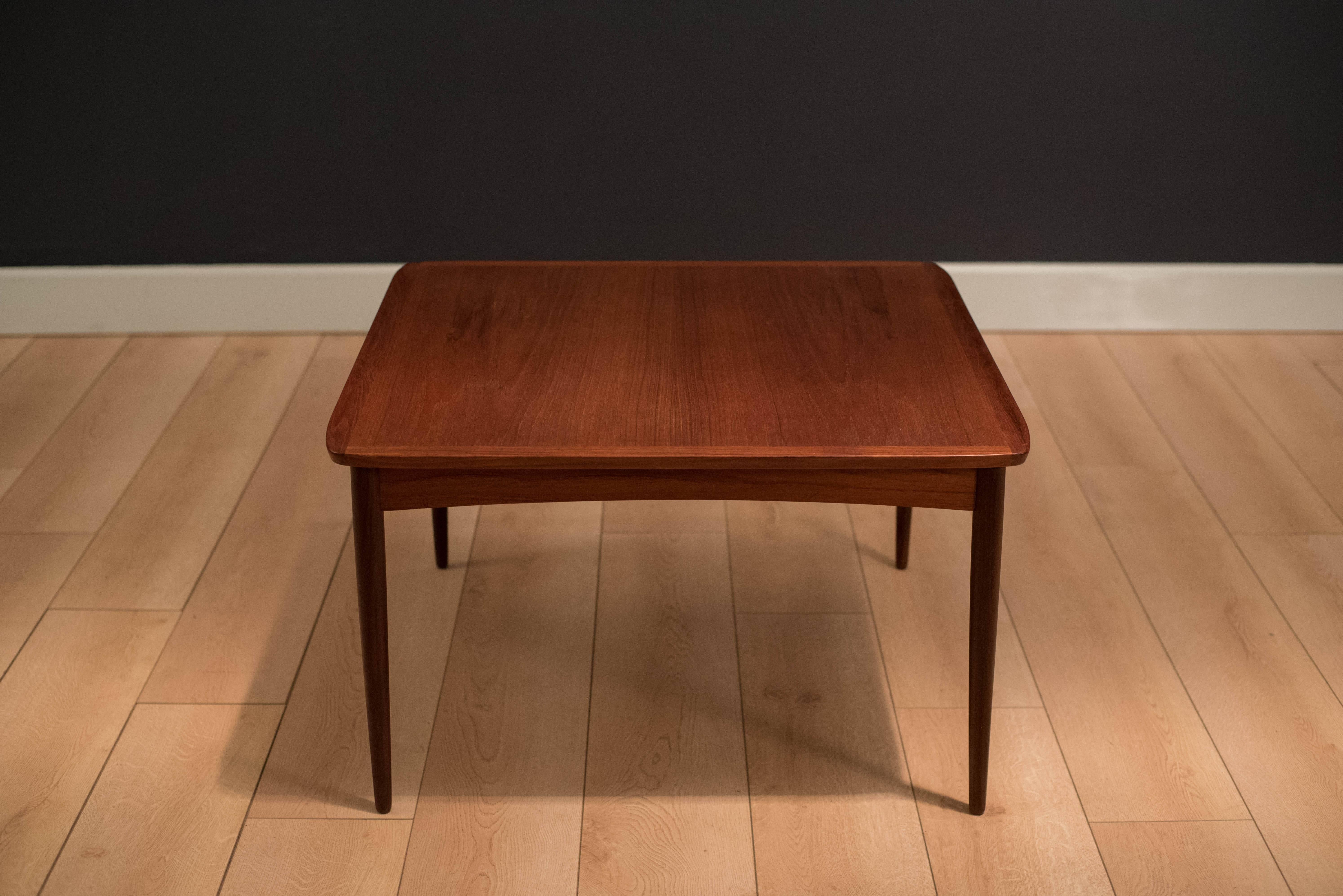 square teak coffee table