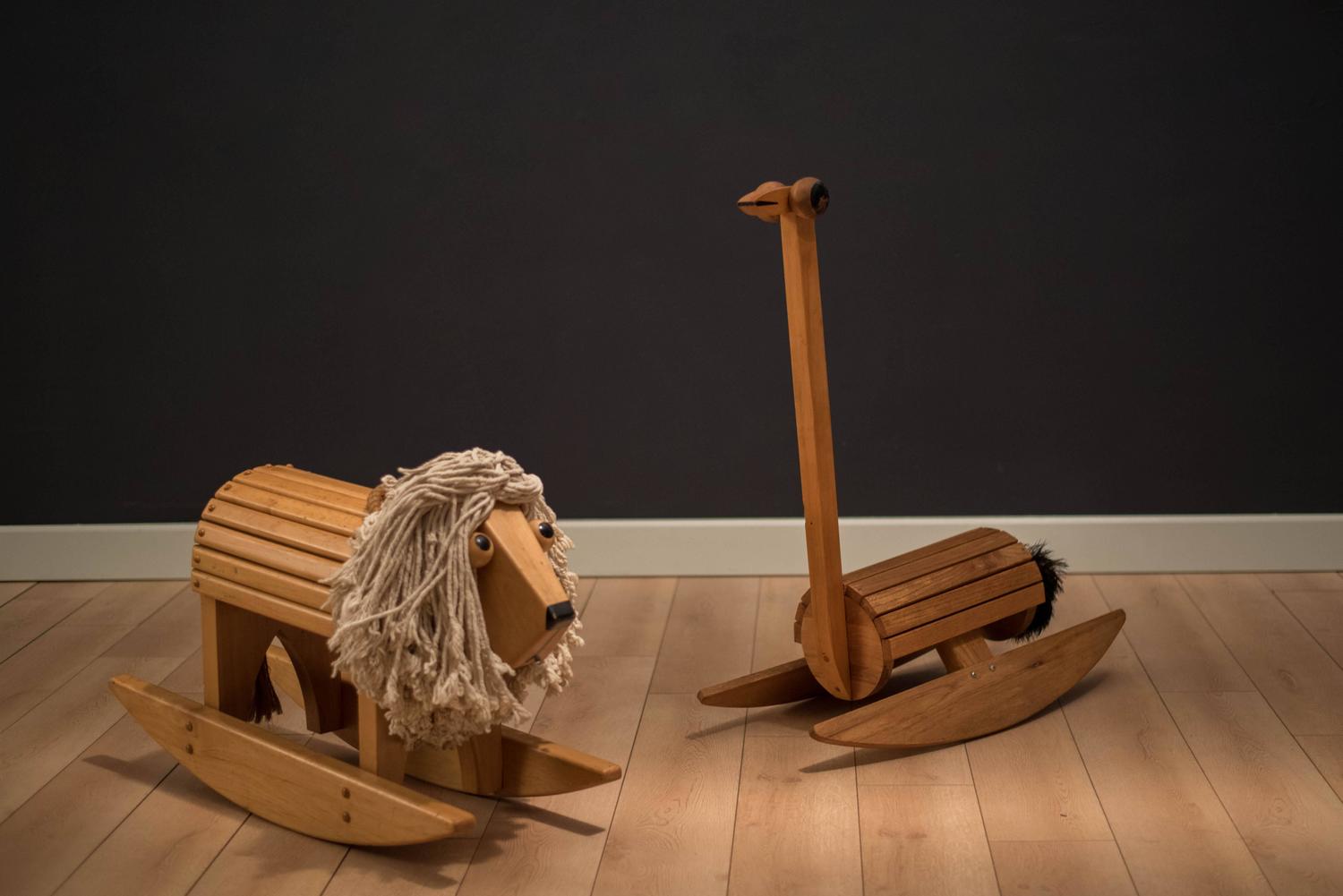 Vintage Ostrich Rocking Chair Toy For Sale at 1stdibs