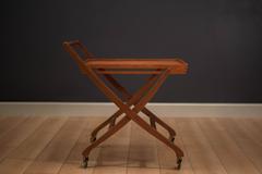 Vintage Danish Teak Folding Bar Cart