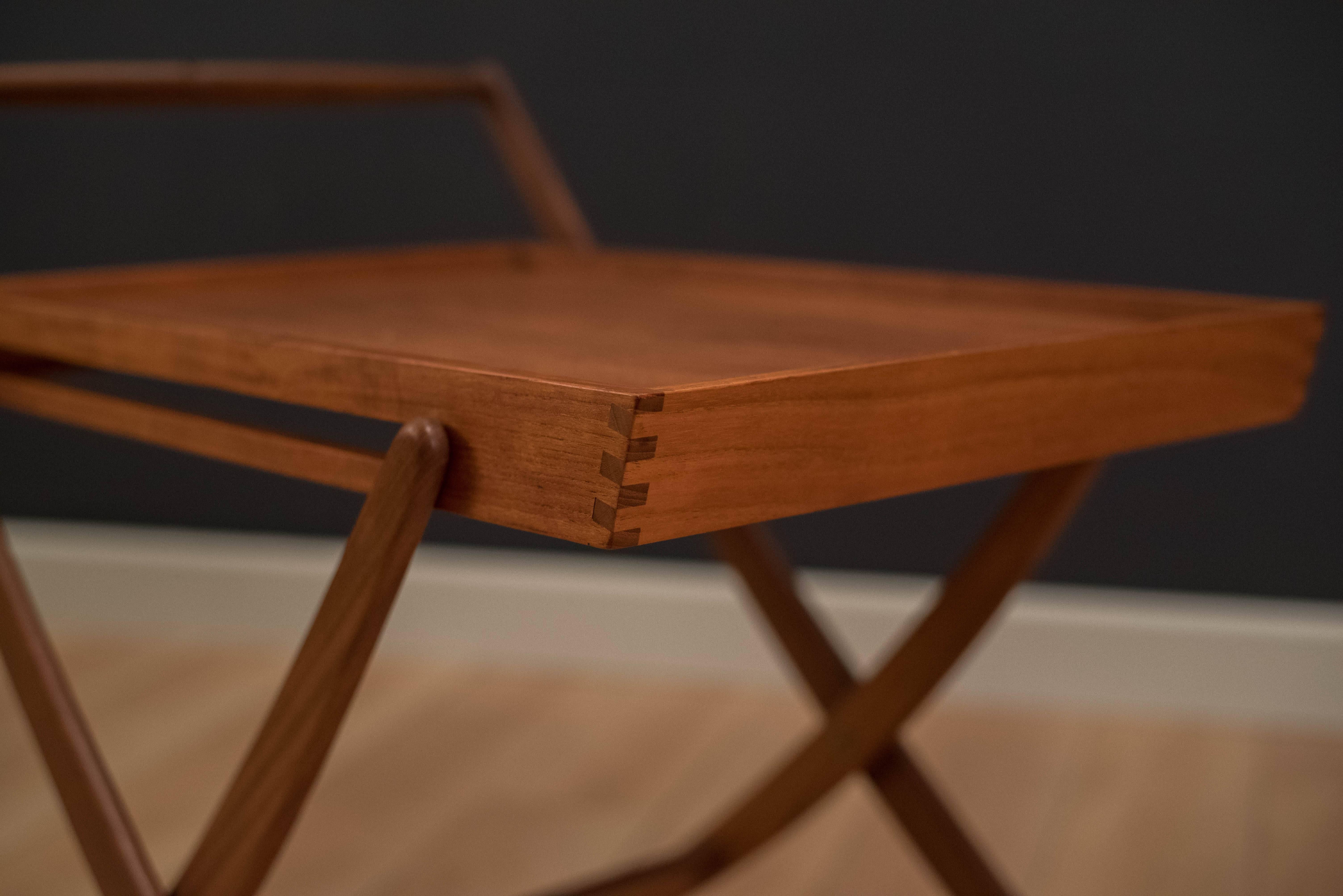 vintage folding bar cart