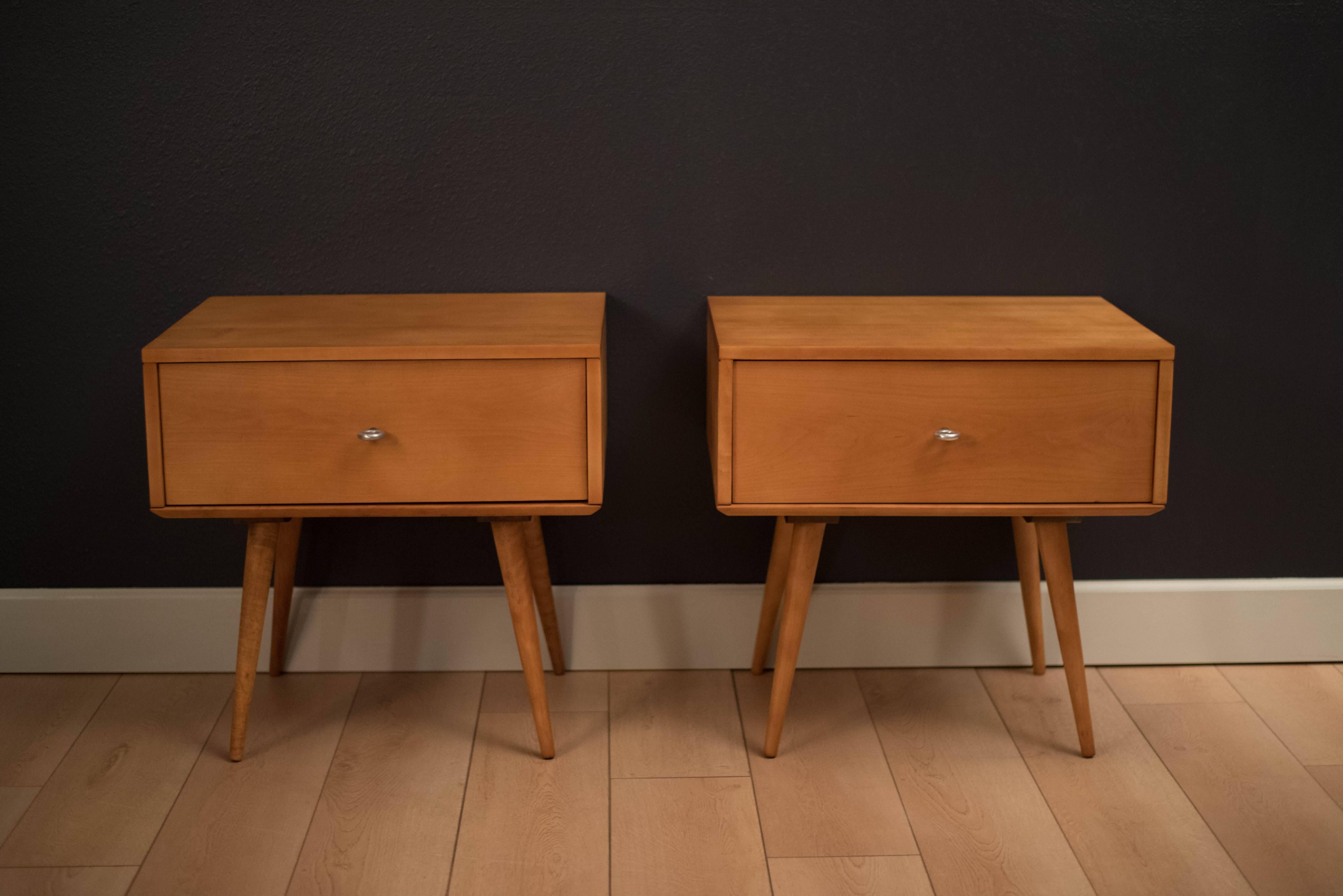 Mid-Century Modern Mid-Century Pair of Paul McCobb Nightstands