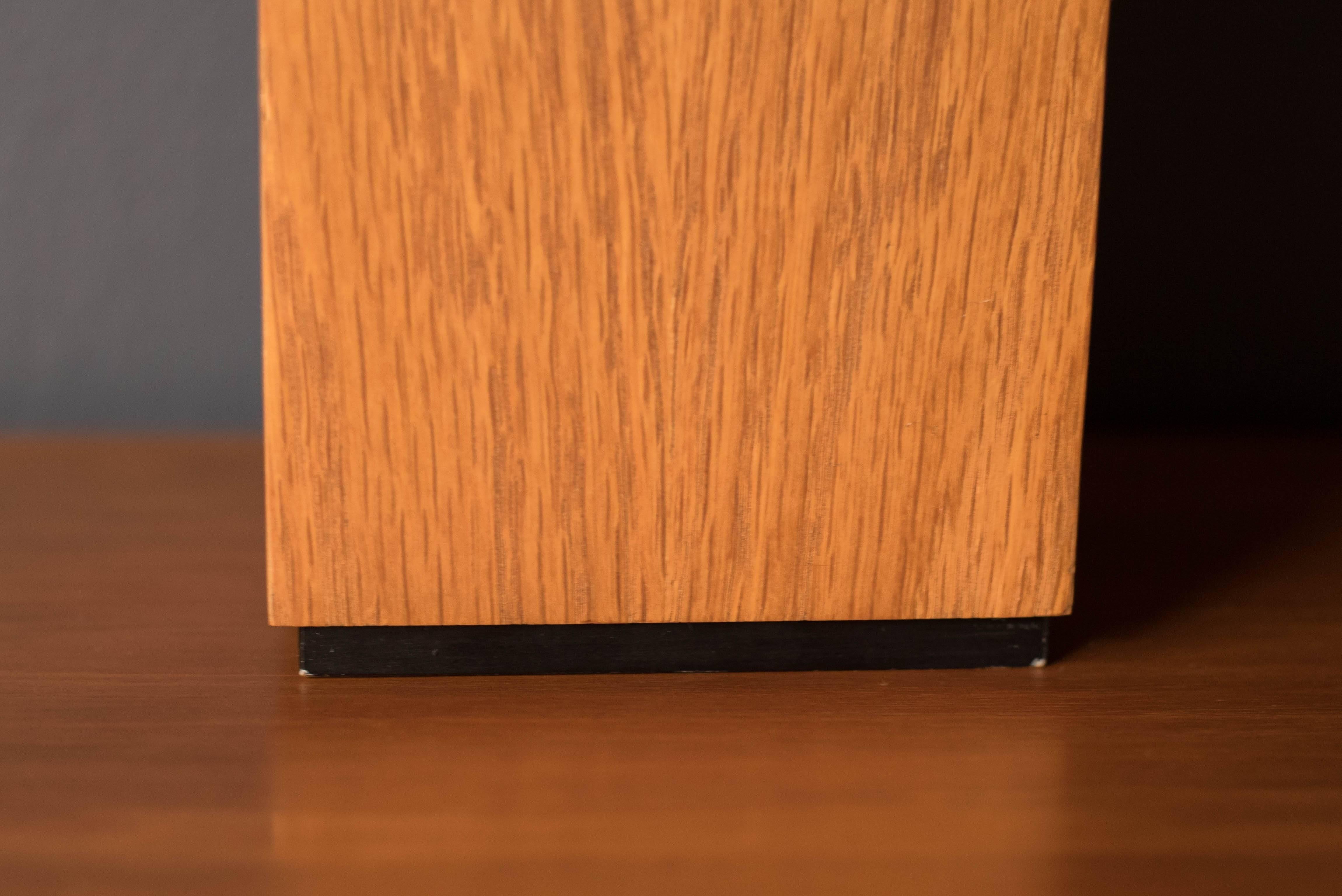 American Mid-Century Modern Wood Clock