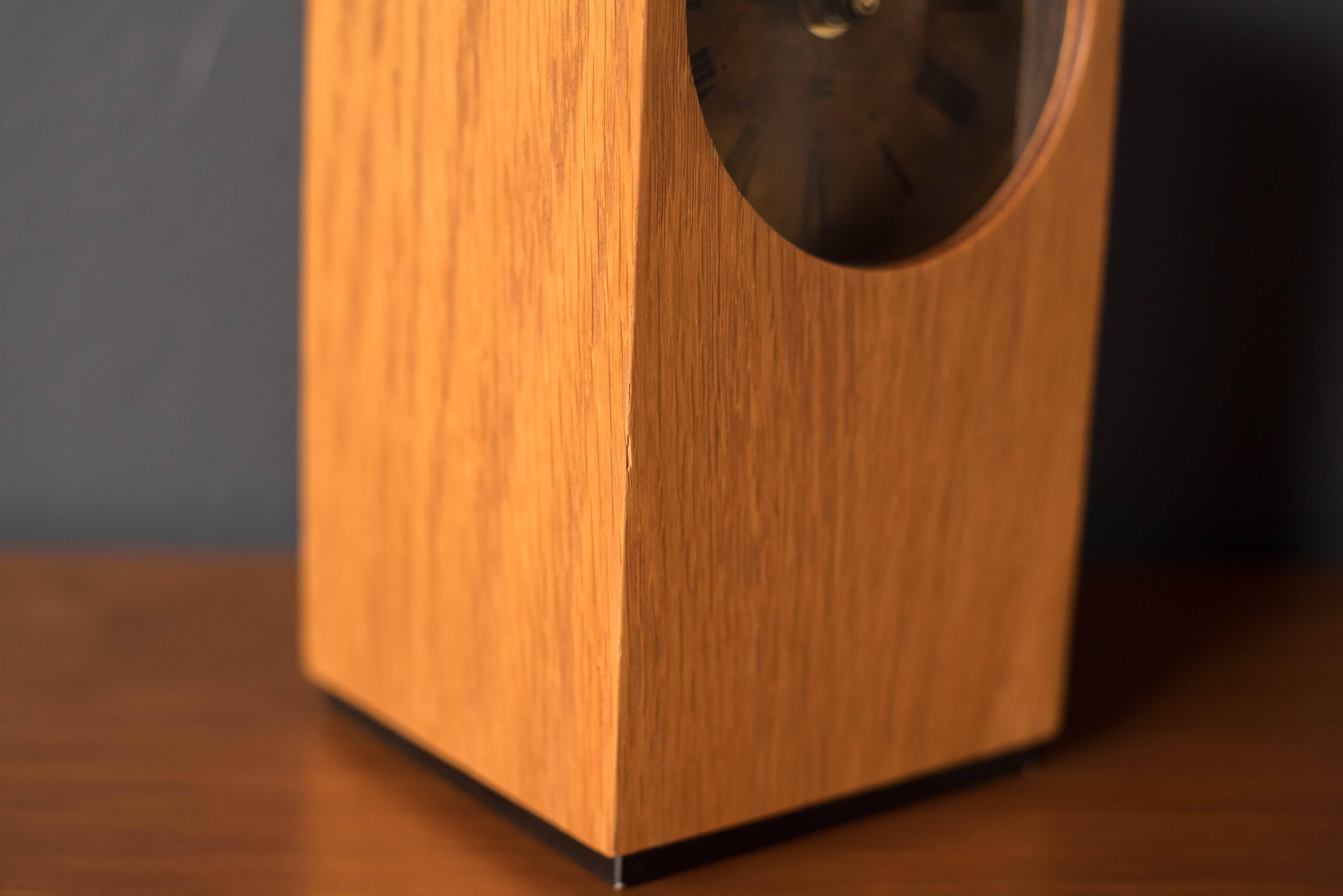 Mid-Century Modern Wood Clock In Good Condition In San Jose, CA
