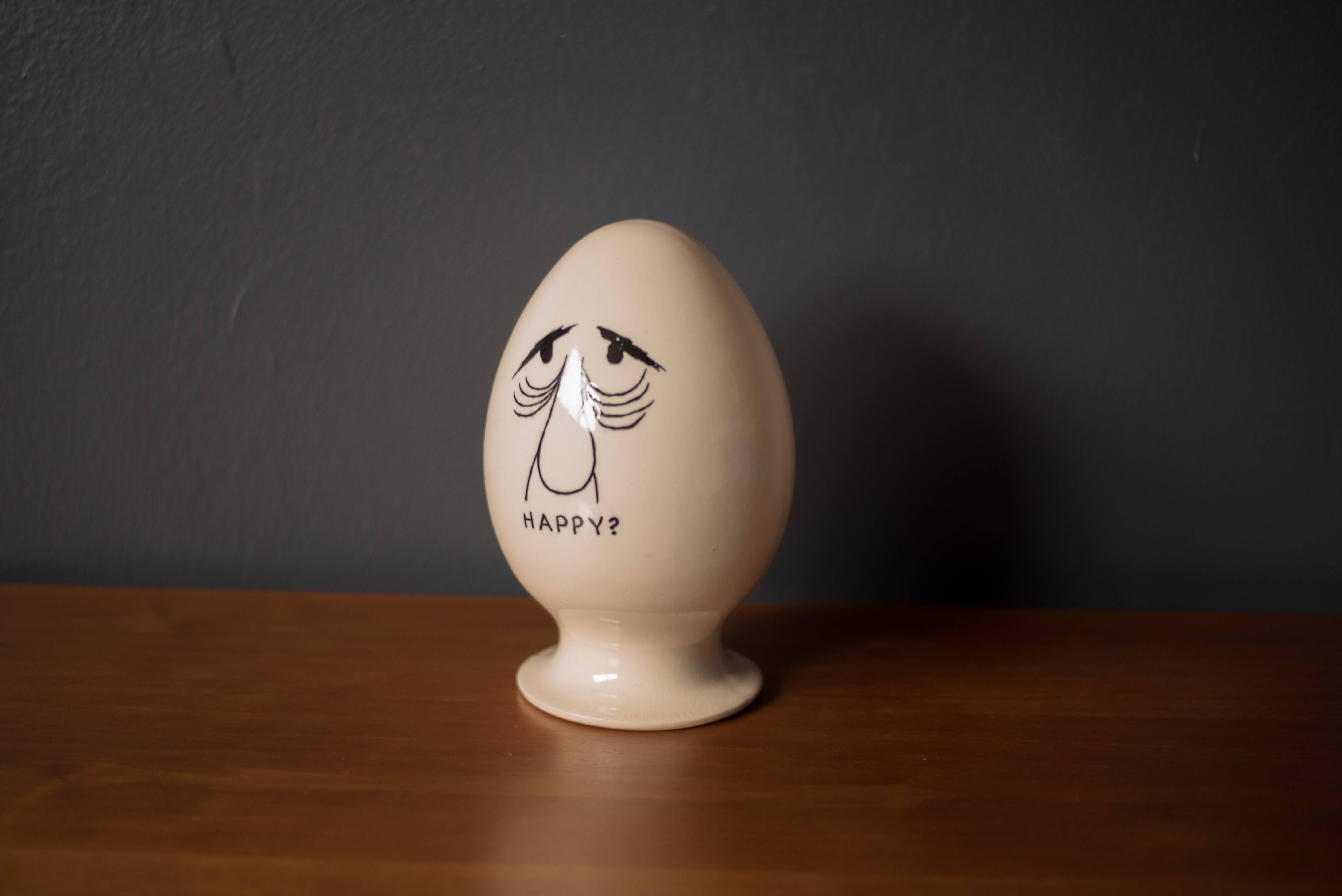 Mid-Century Modern Vintage Lagardo Tackett Ceramic Egghead