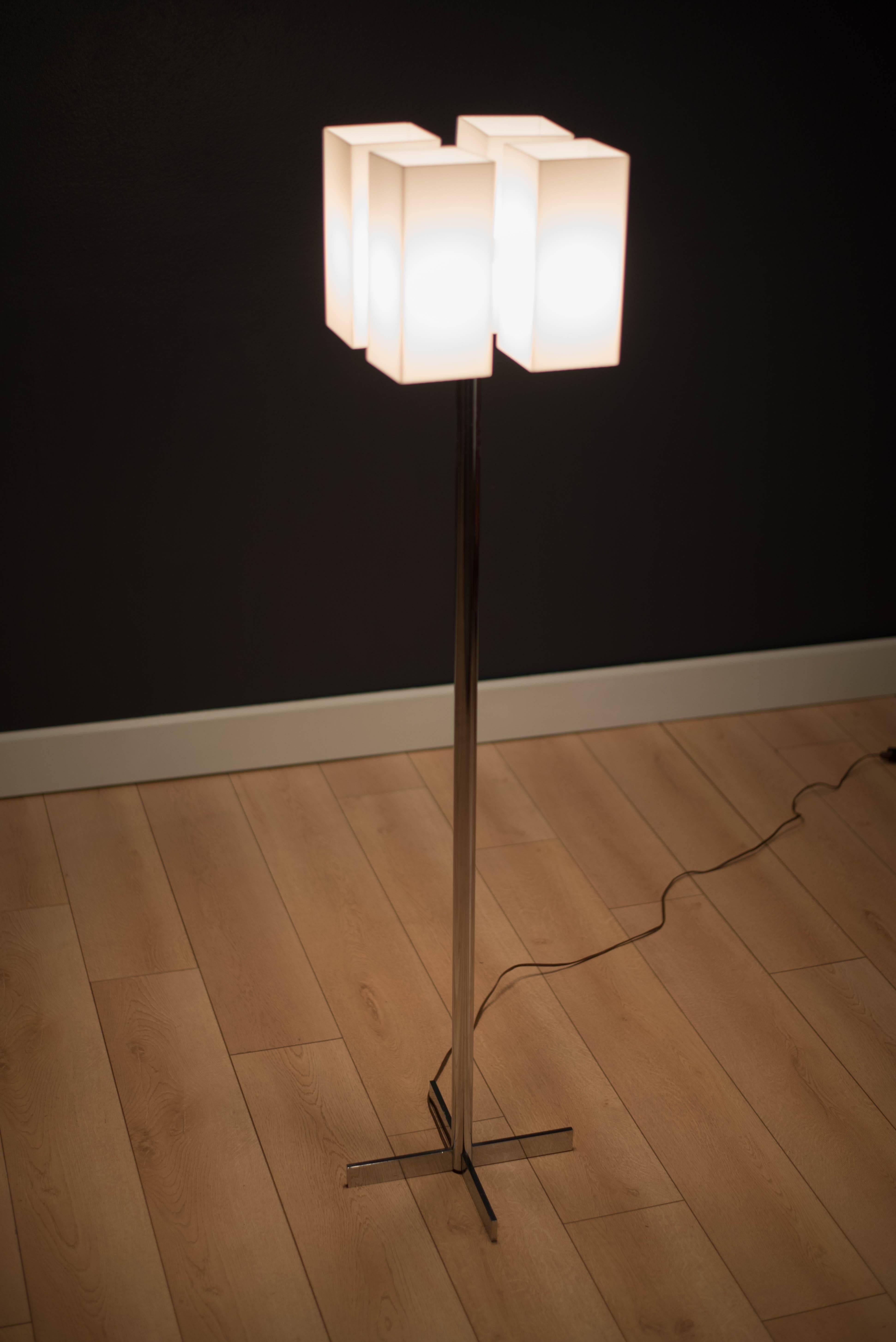 Late 20th Century Mid-Century Modern Chrome Floor Lamp