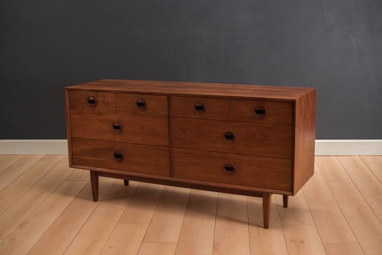 Mid Century Walnut Lowboy Dresser At 1stdibs