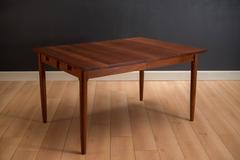 Solid Teak Expandable Drop-Leaf Danish Dining Table