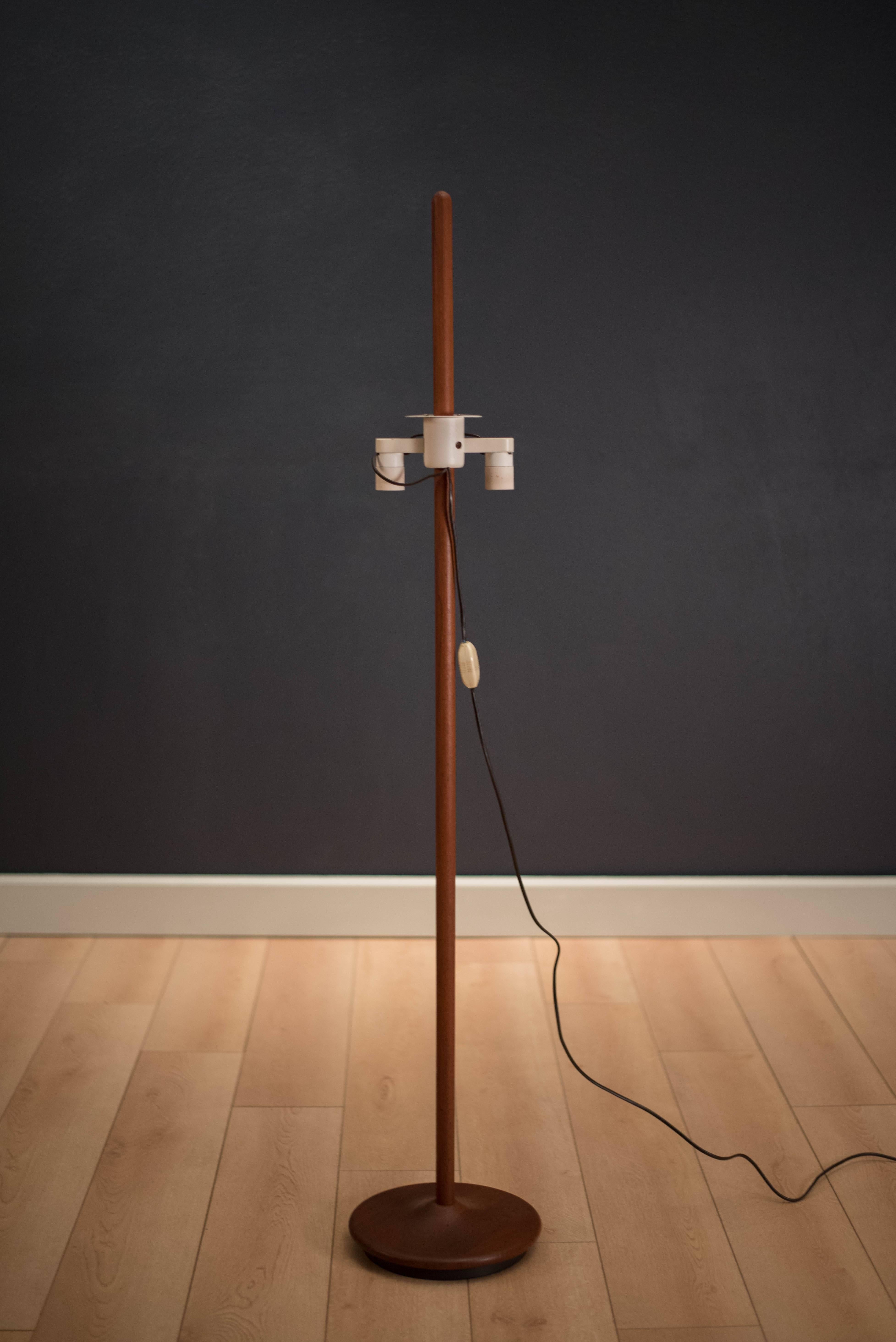 Mid-20th Century Midcentury Adjustable Teak Floor Lamp
