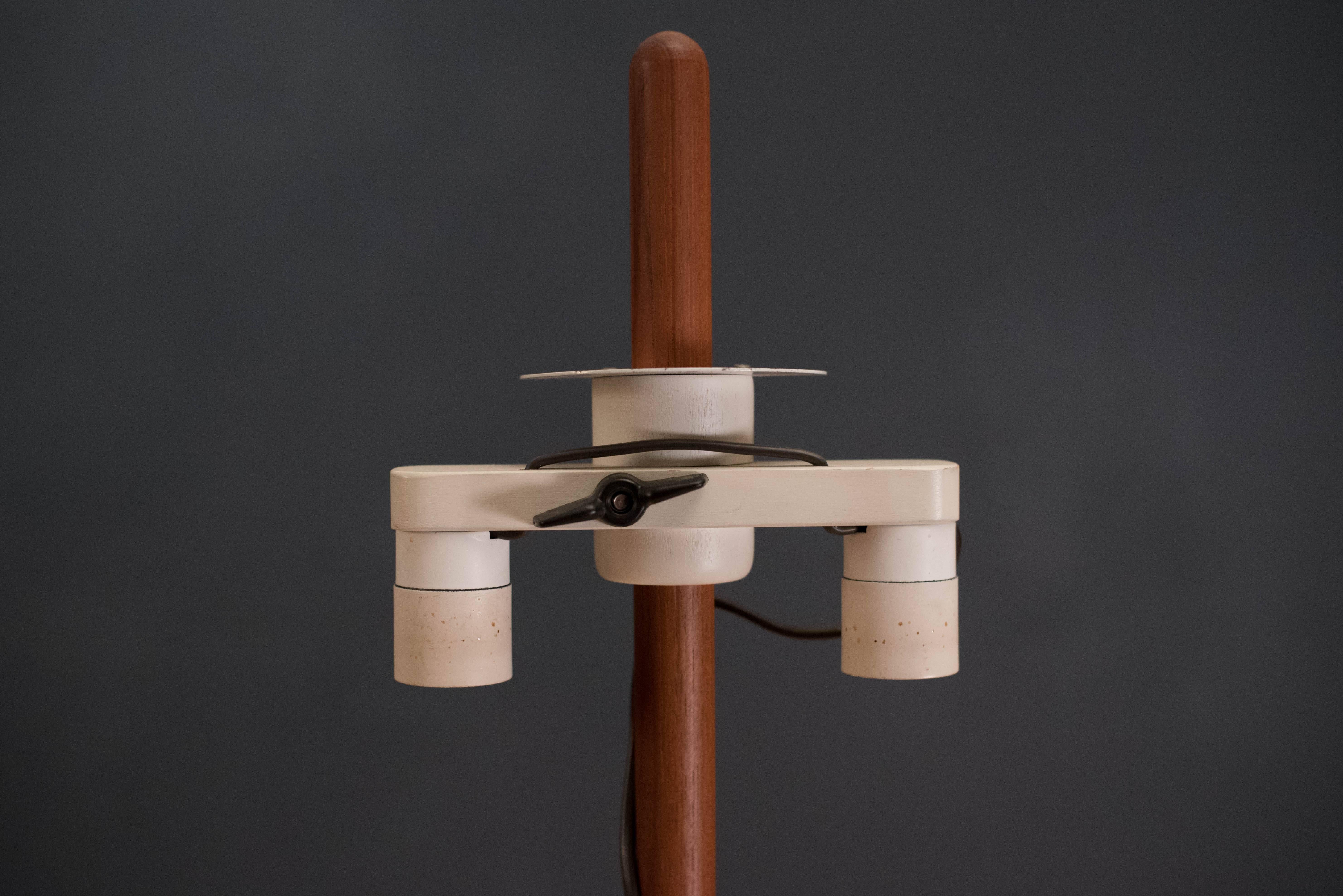Midcentury Adjustable Teak Floor Lamp 2