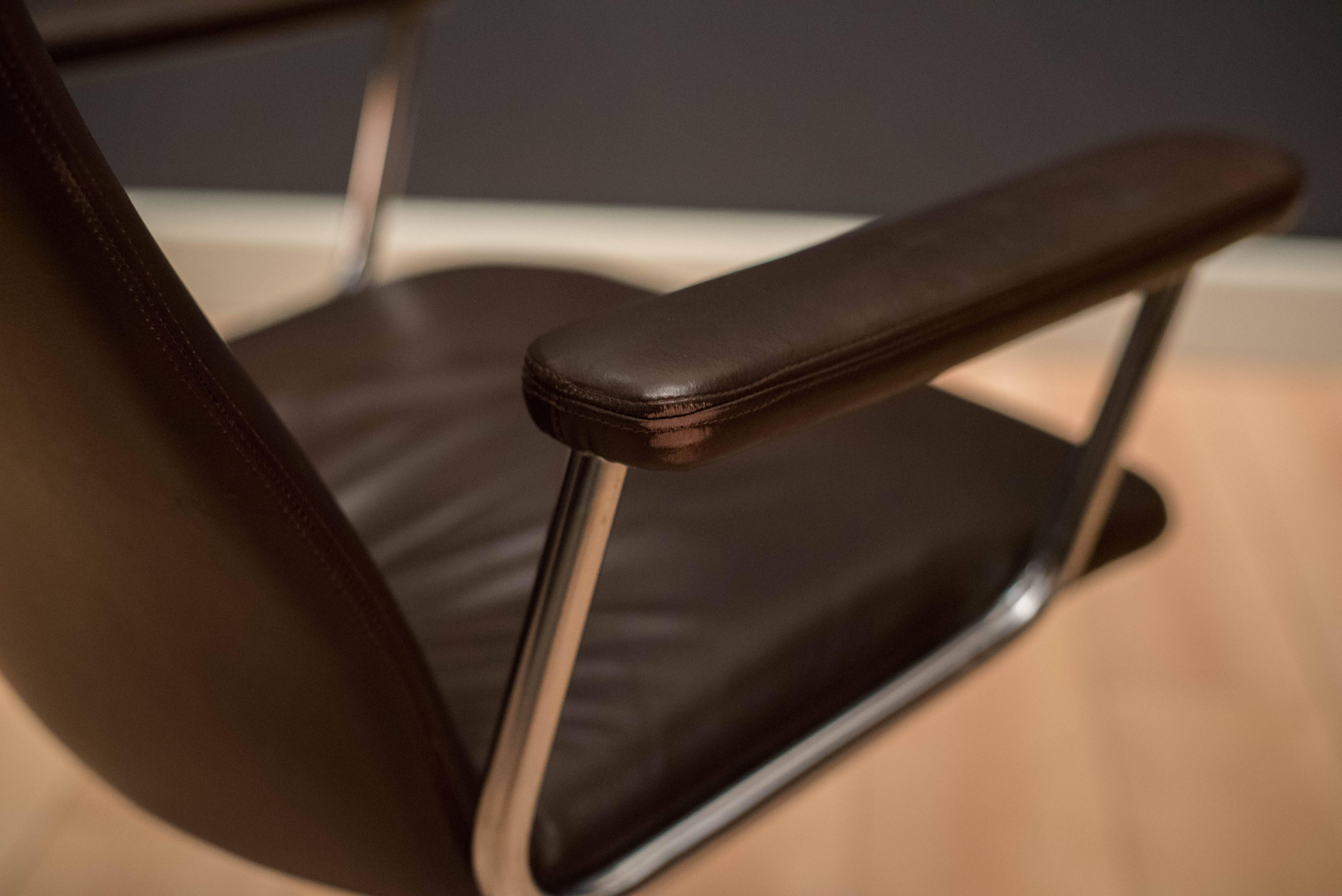 Mid-Century Leather Office Chair by Kevi 2
