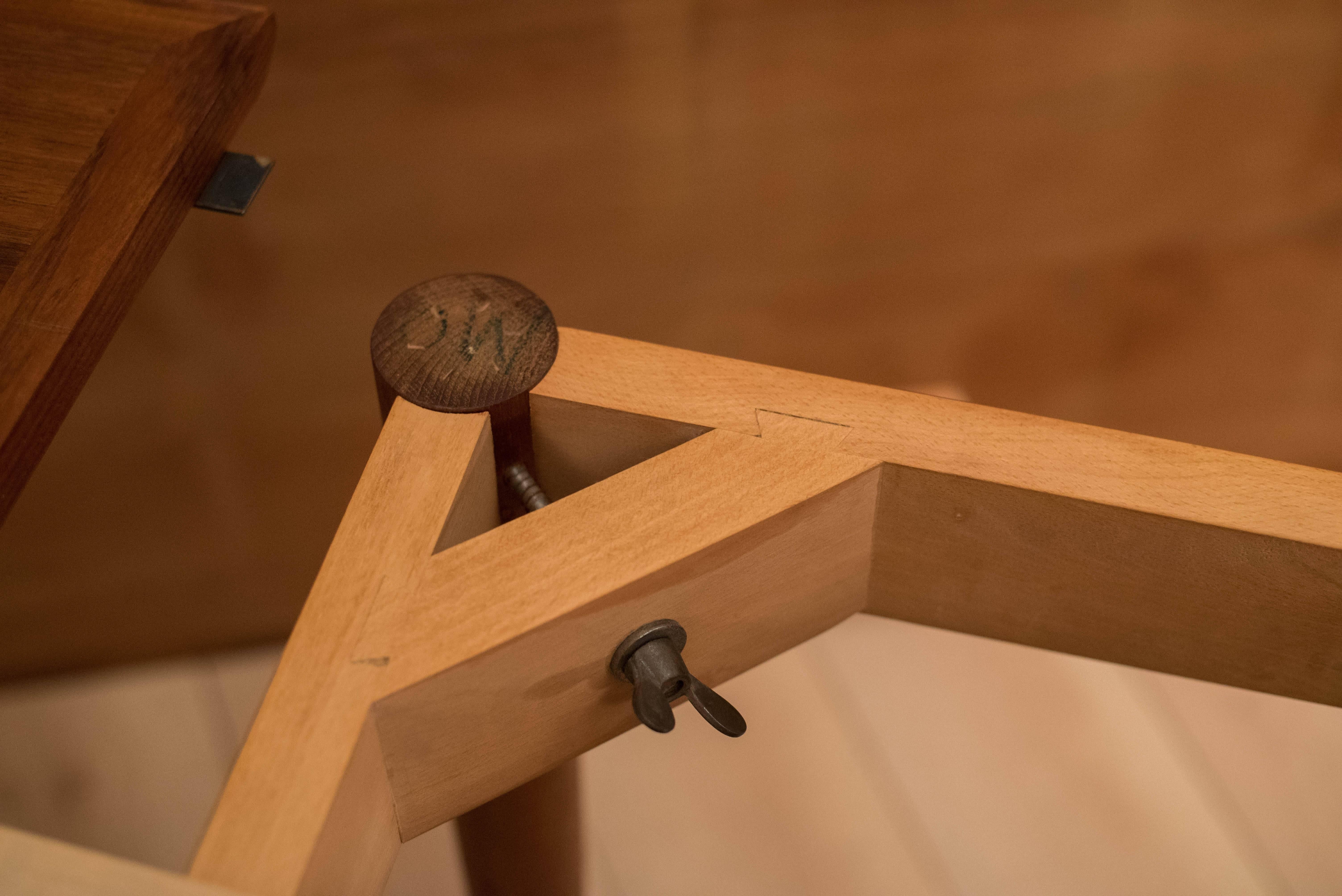 teak draw leaf table